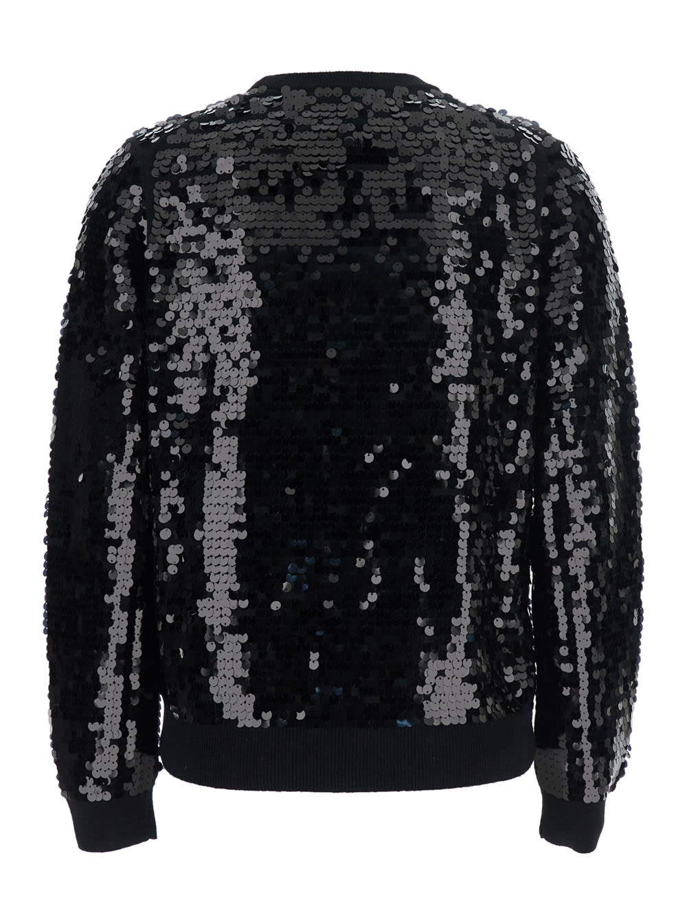 Semicouture Sequin-embellished Sweater In Black