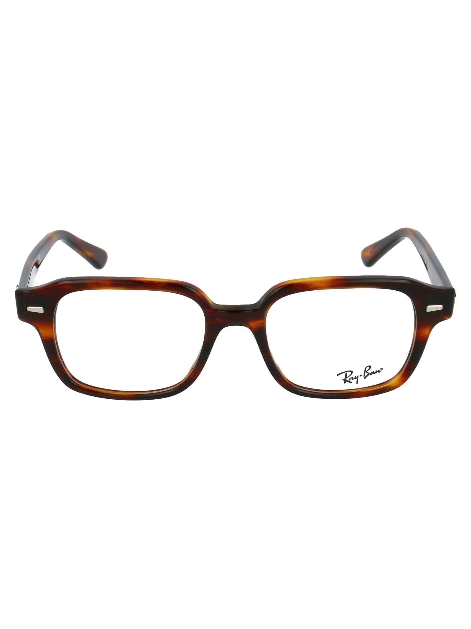 Ray Ban 0rx5382 Glasses In 2144 Striped Red Havana