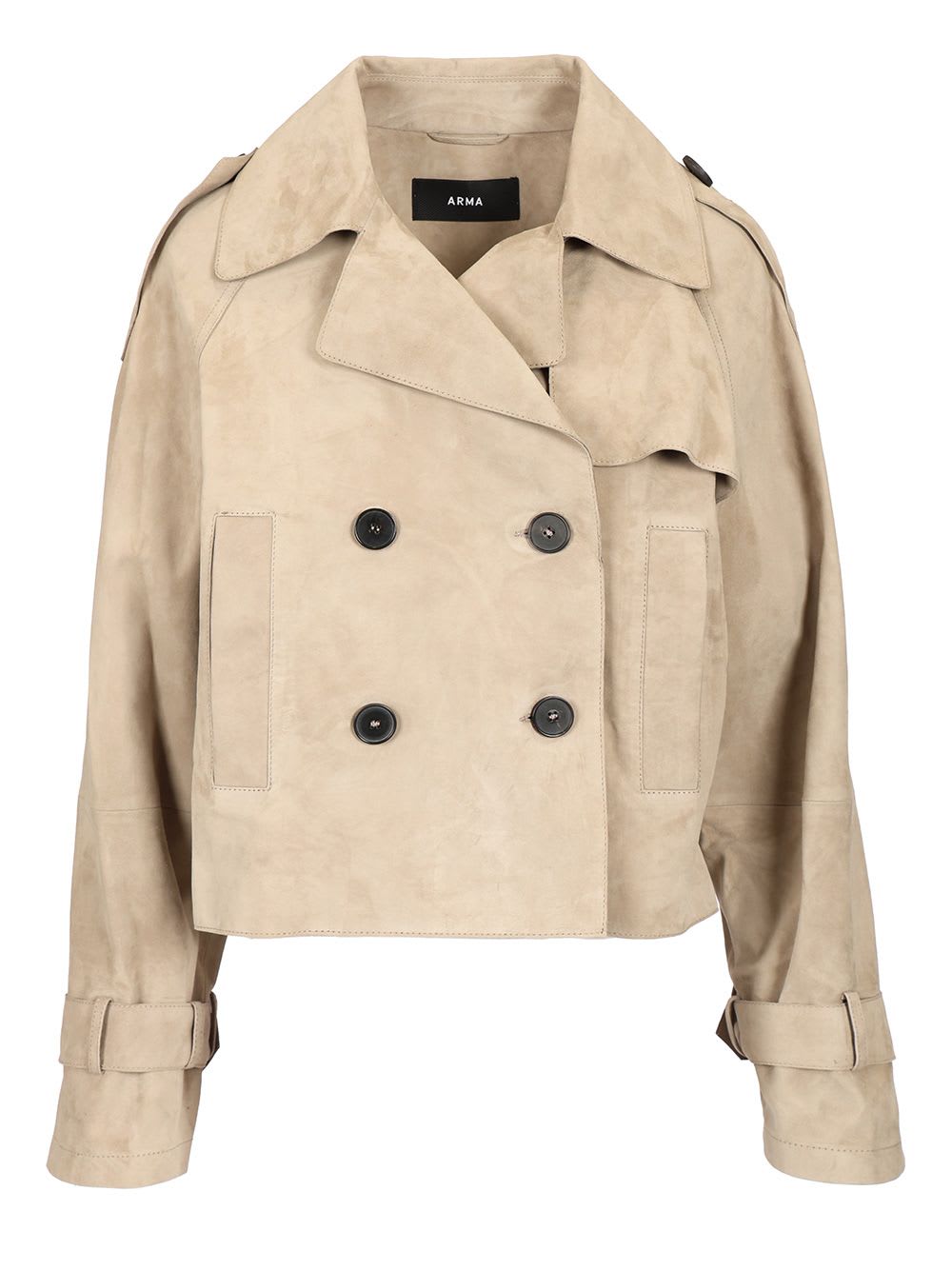 sia Cropped Trench Coat