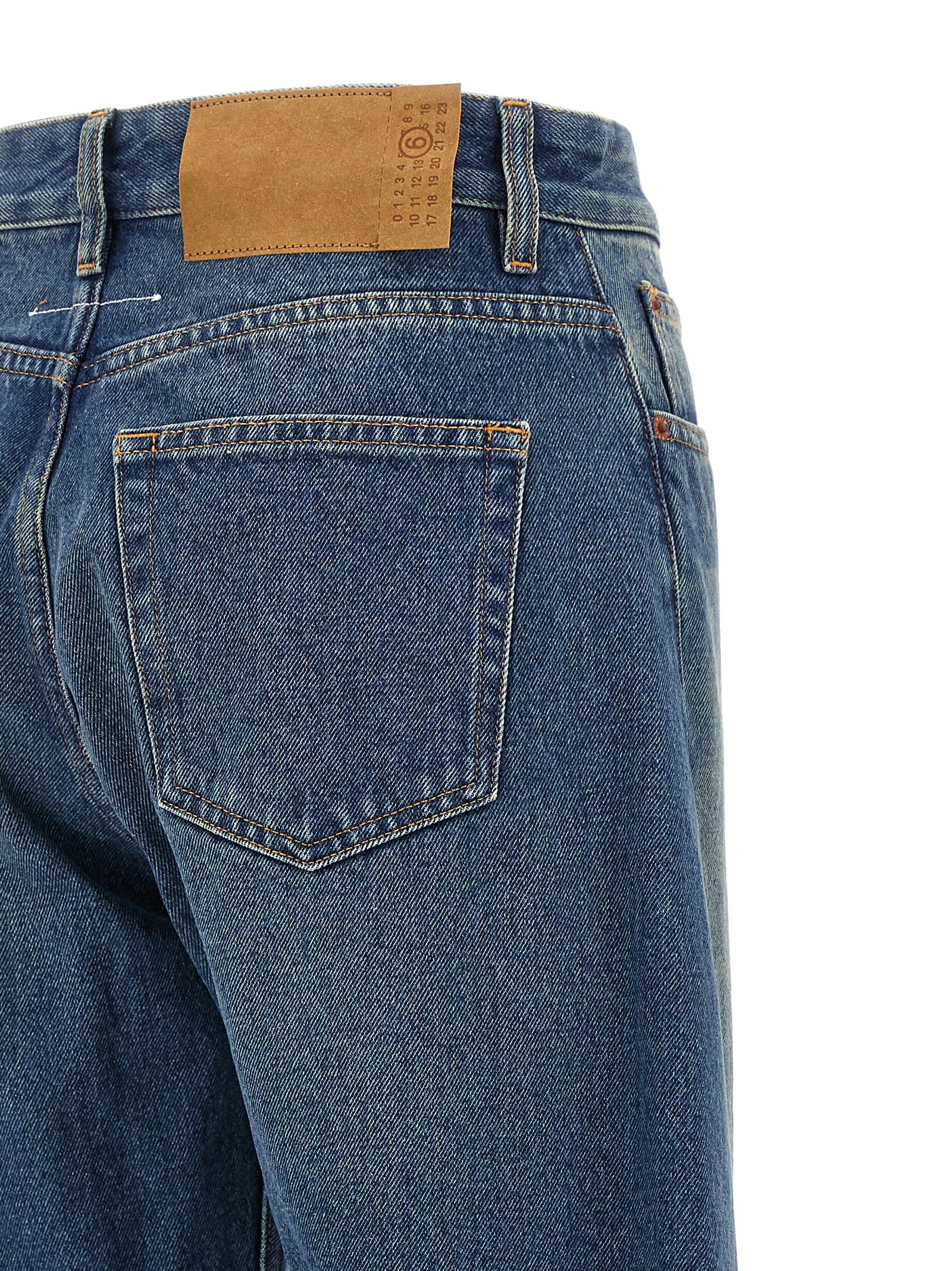 Shop Mm6 Maison Margiela Flared Jeans In Blue