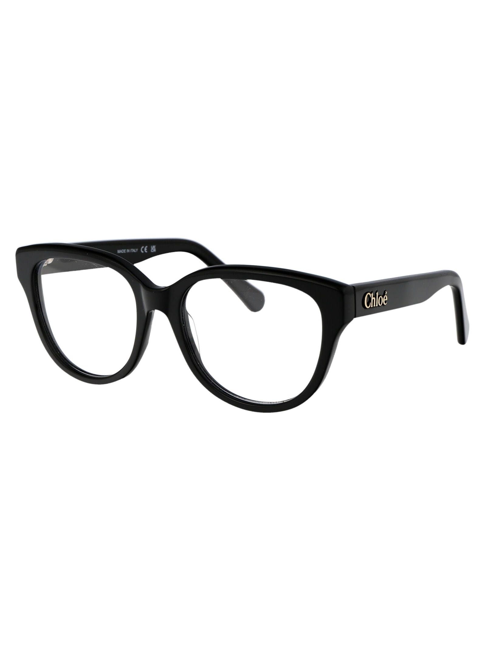 Shop Chloé Ch0243o Glasses In 005 Black Black Transparent