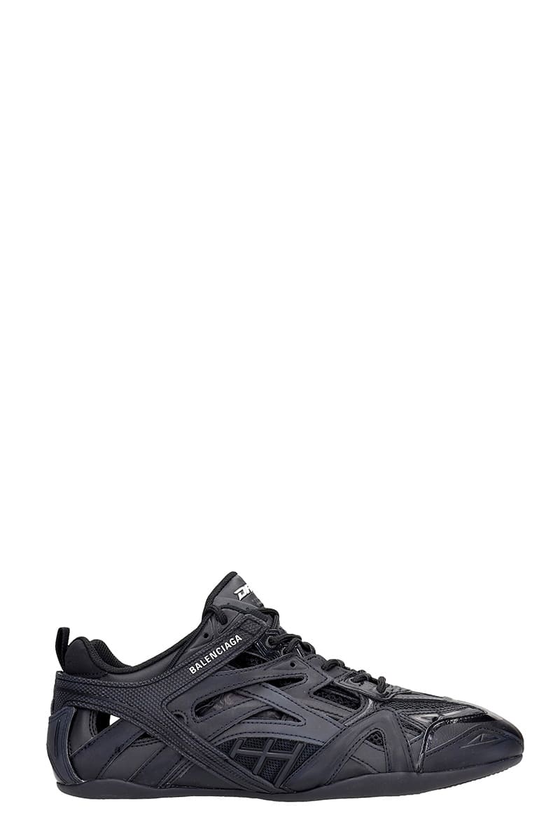 Balenciaga Drive Sneakers In Black Leather