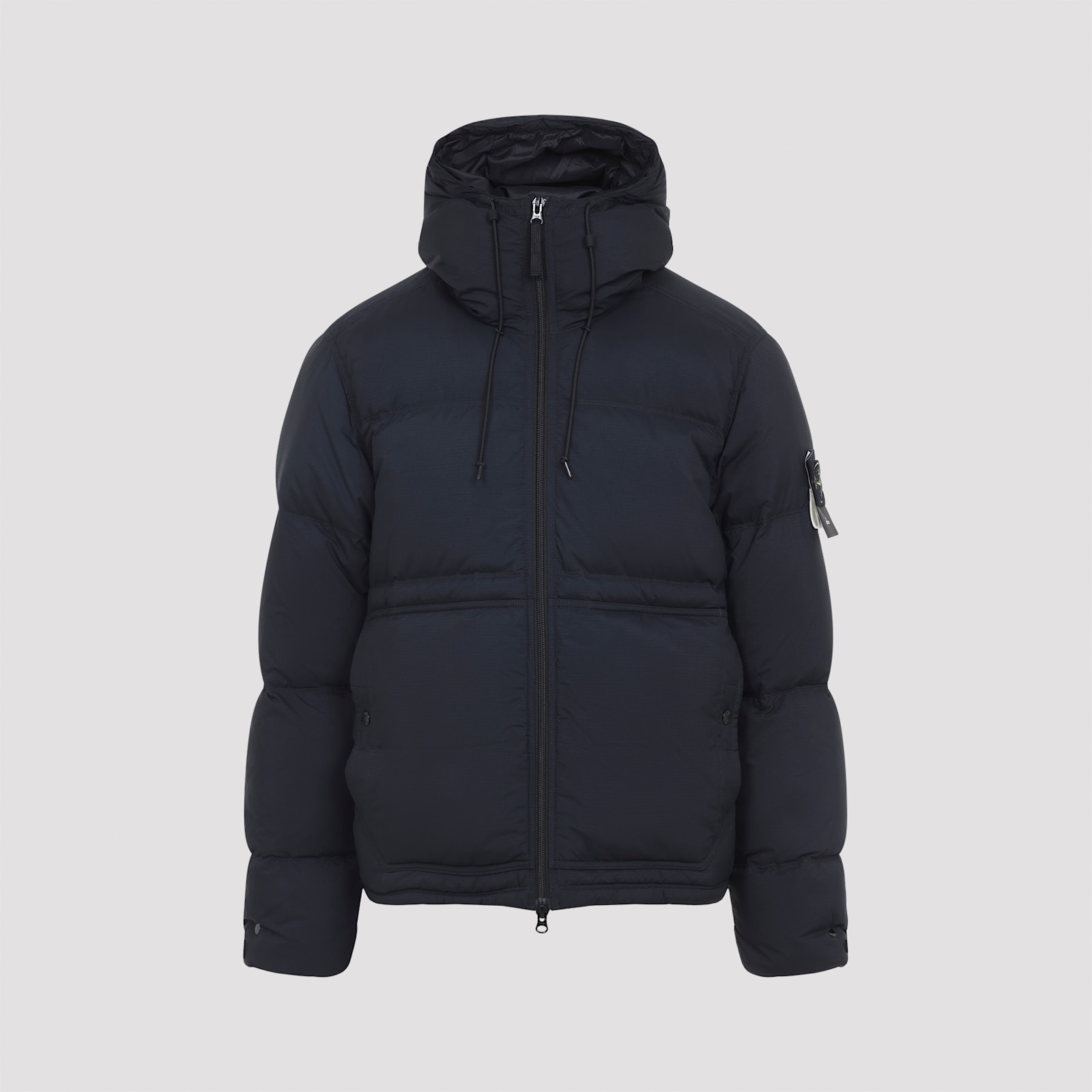 Stone Island Down Parka In Cordura Ripstop Matt Nylon In Black