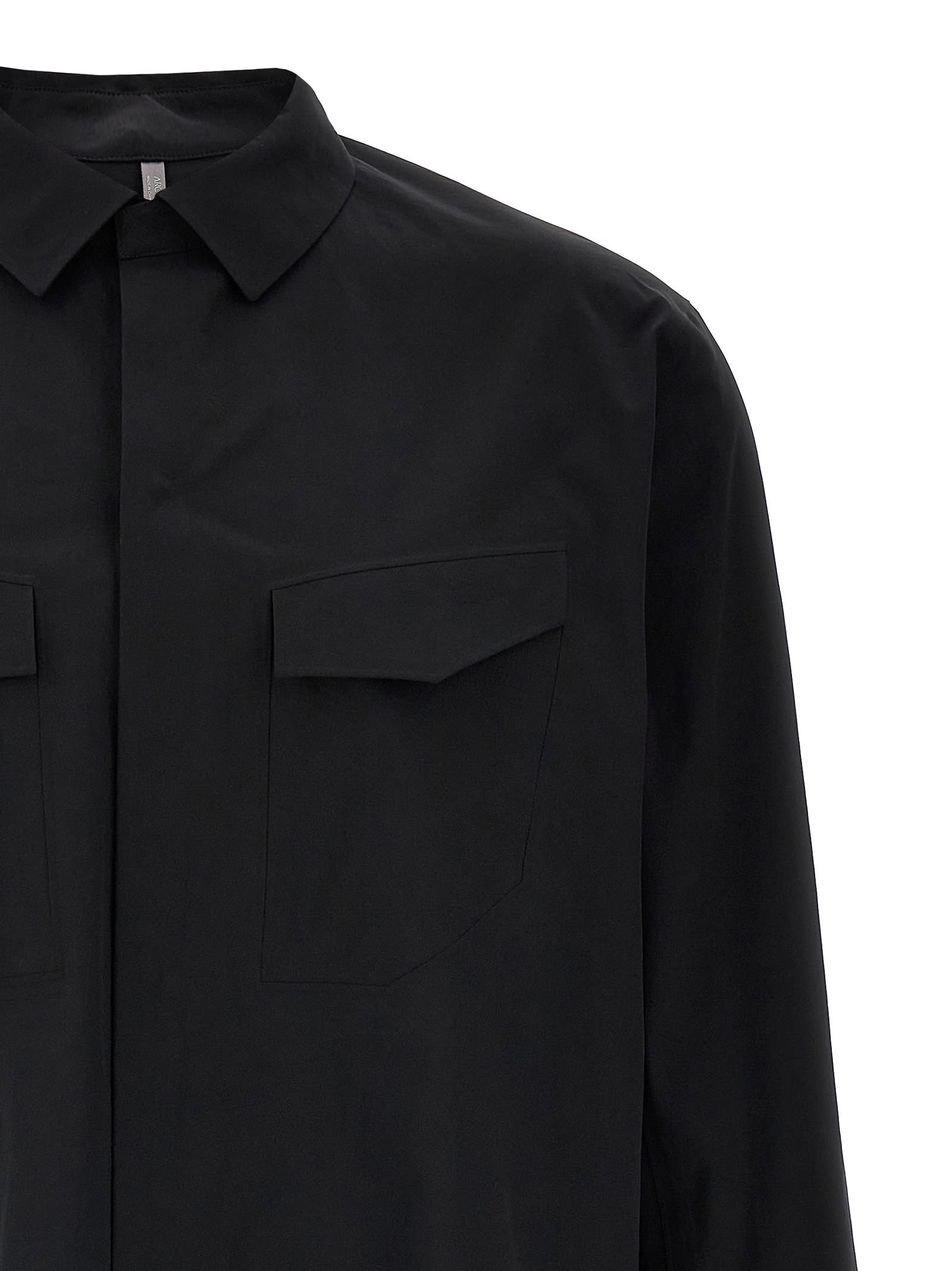 Arc'teryx Black Poplin Field Shirt In Black
