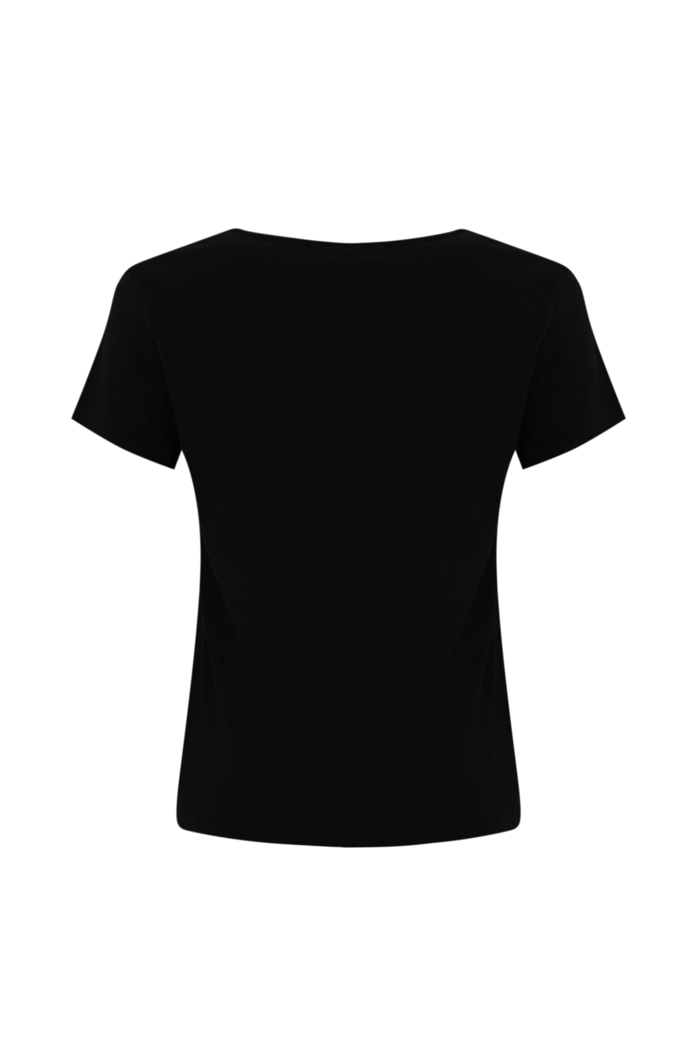 Shop Pinko Turbato T-shirt With Cotton Logo In Nero