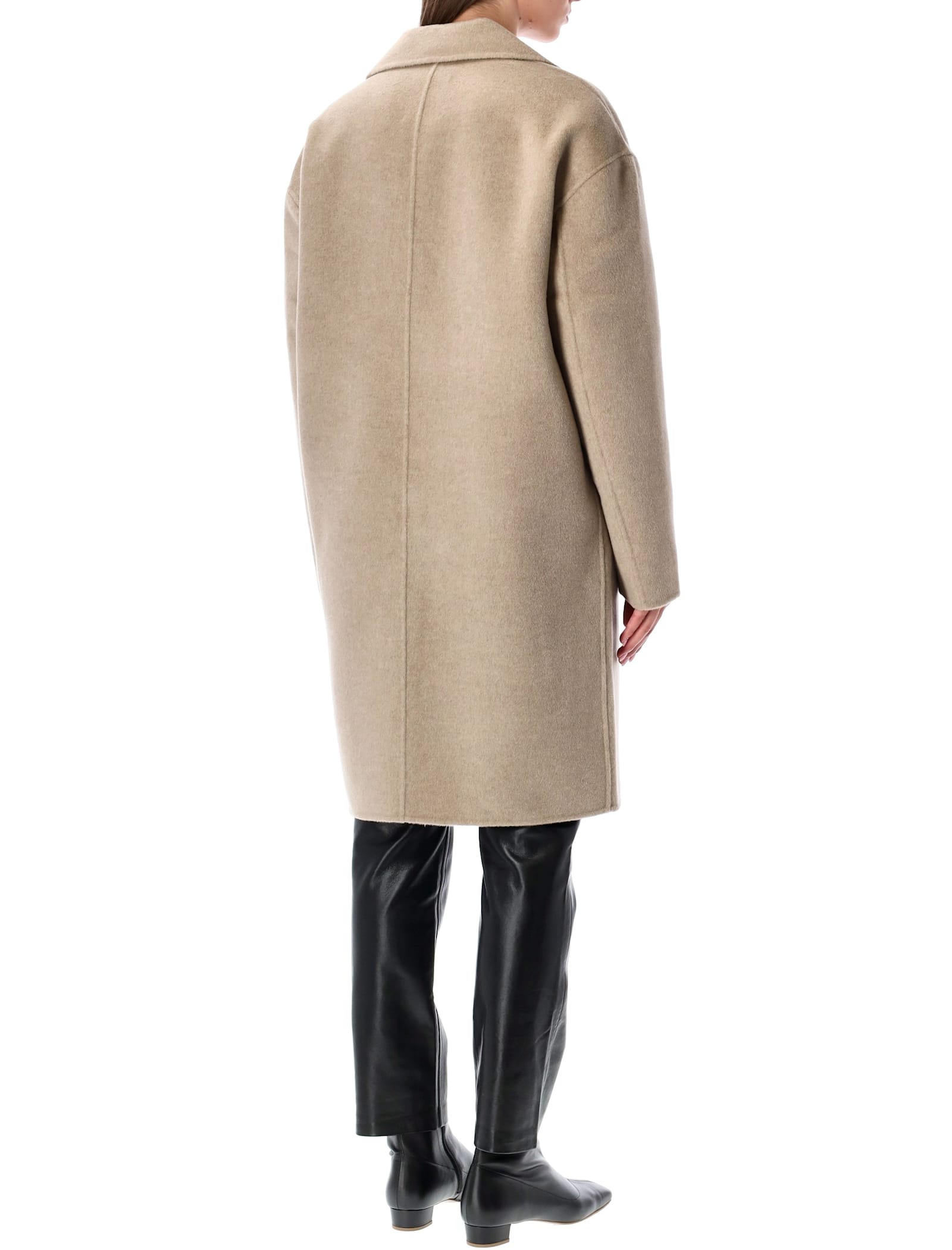 Anine Bing Portia Wool Cashmere Coat In Neutral