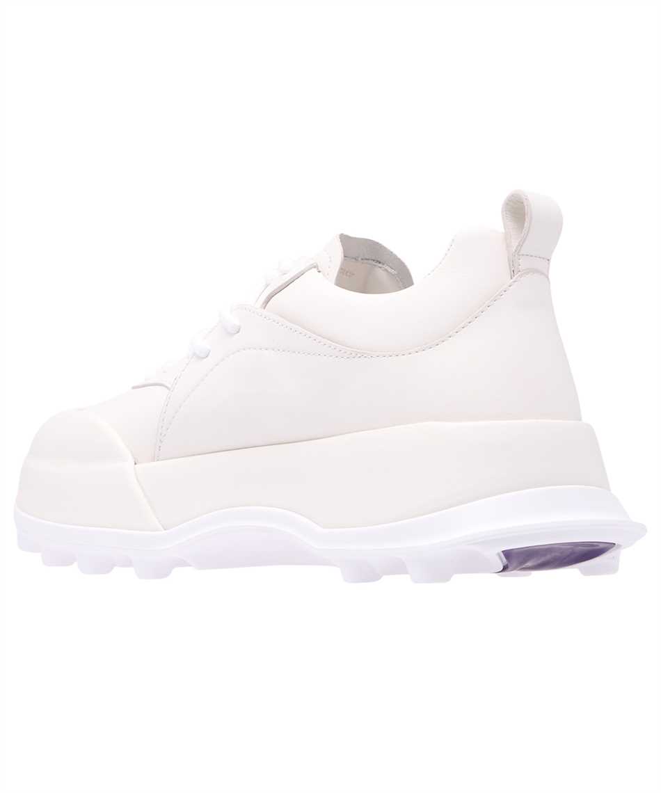 Shop Jil Sander Leather Low-top Sneakers In White