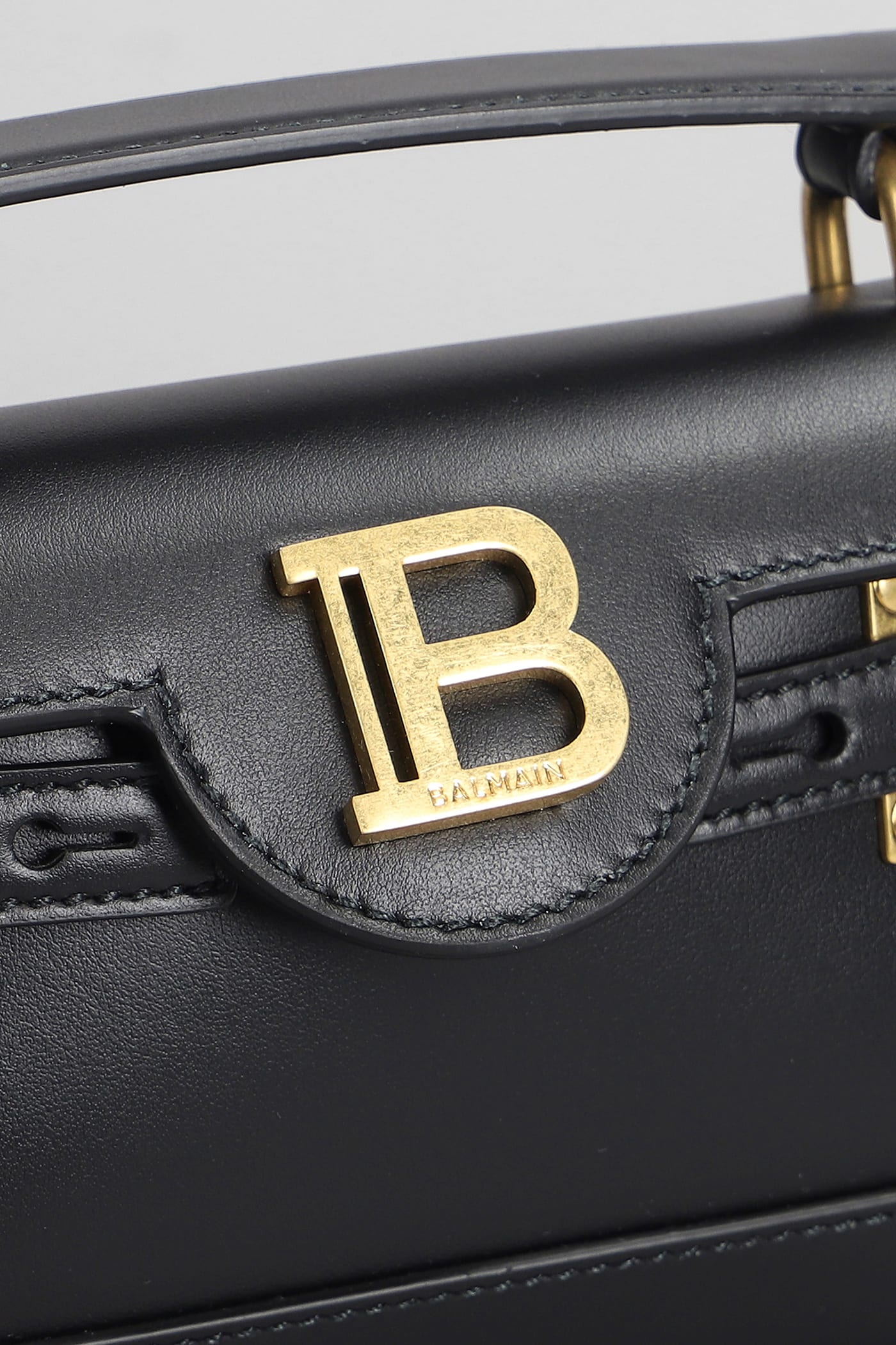 Shop Balmain B Buzz 19 Shoulder Bag In Black Leather