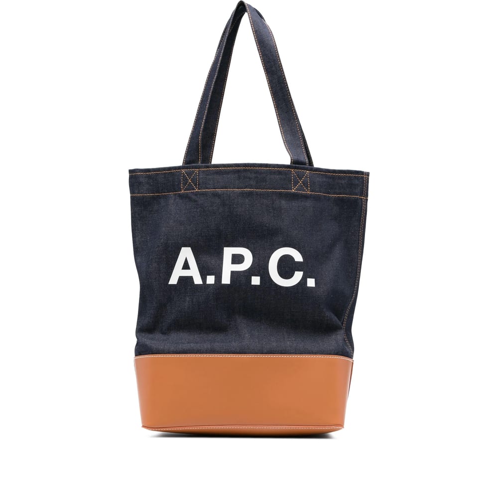 Apc A.p.c. Axel Small Denim Tote Bag In Black