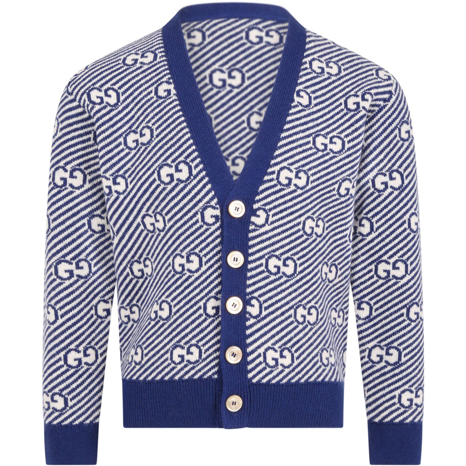 Gucci Multicolor Cardigan For Boy With Double Gg