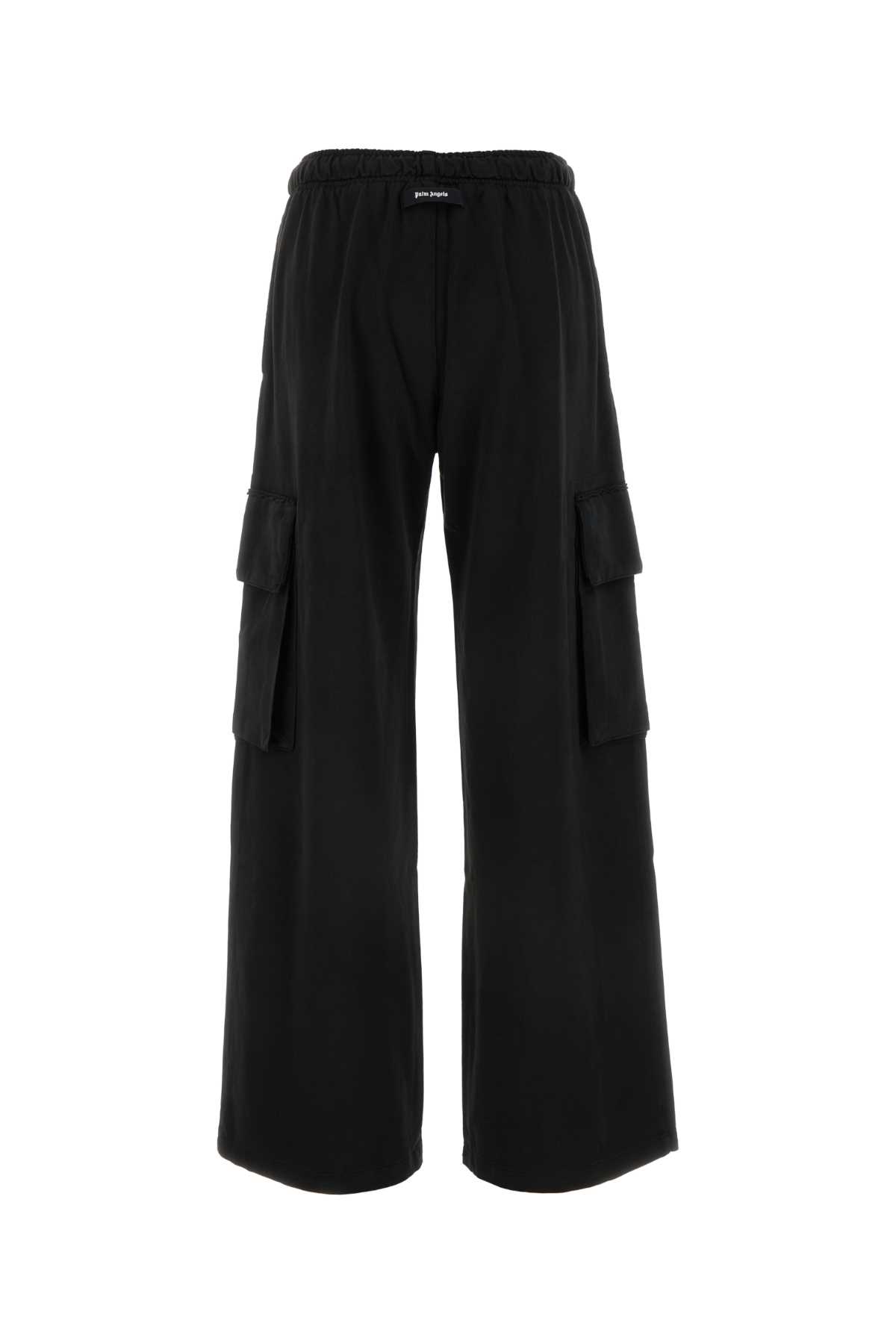 Shop Palm Angels Black Cotton Joggers In 1010