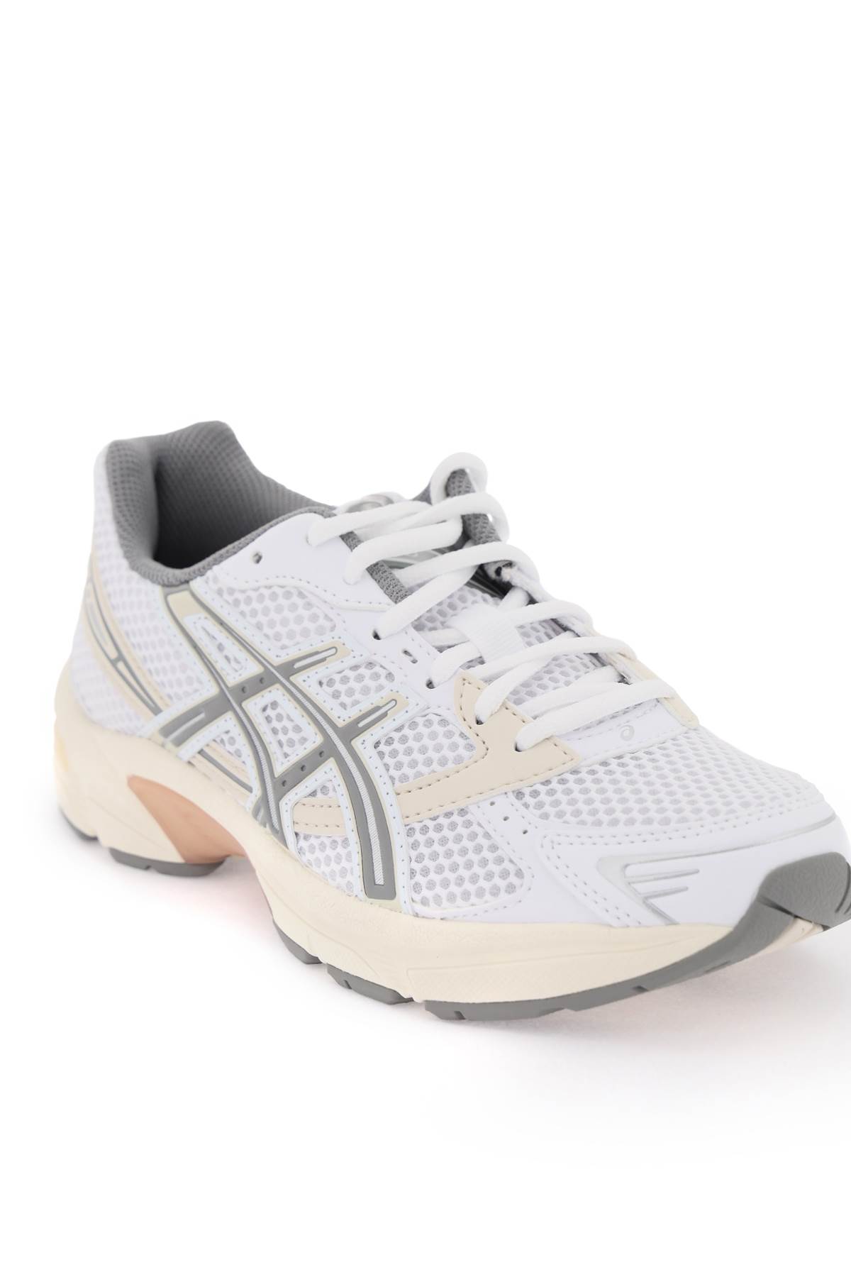 Shop Asics Gel-1130 Sneakers In White Clay Grey (white)