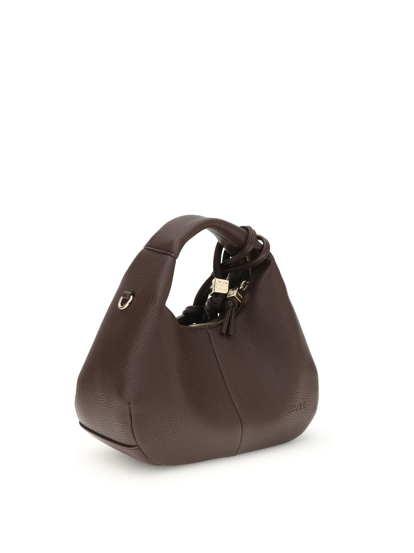 Ganni Women Hobo Mini Grained