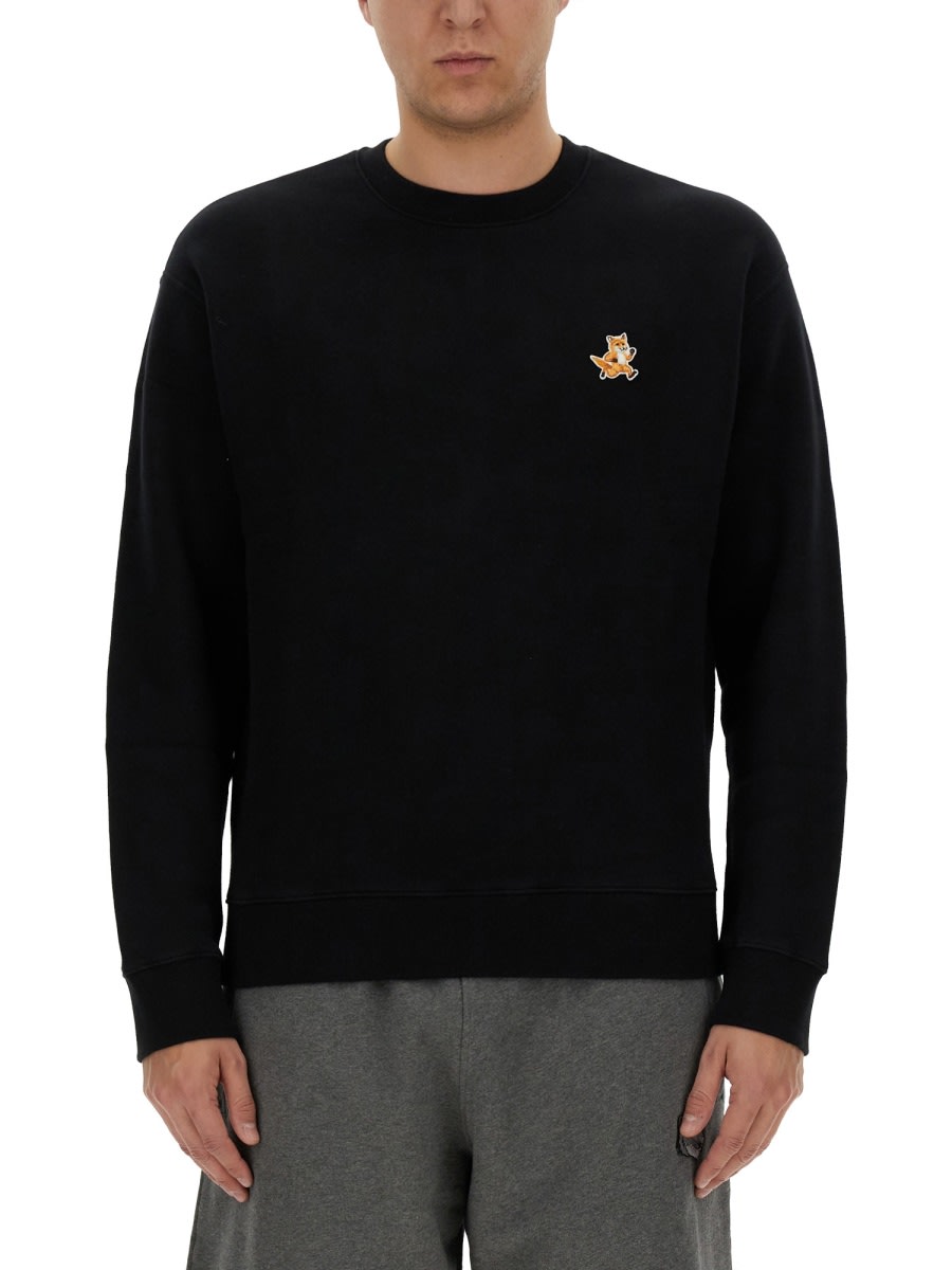 Shop Maison Kitsuné Speedy Fox Sweatshirt In Black