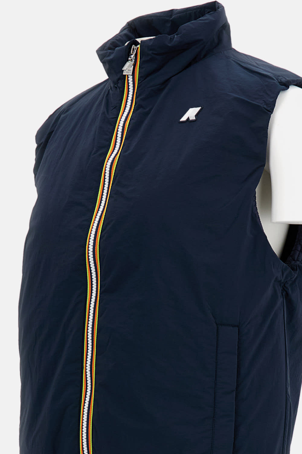 K-way Valen Stretch Nylon Sleeveless Jacket In Blue