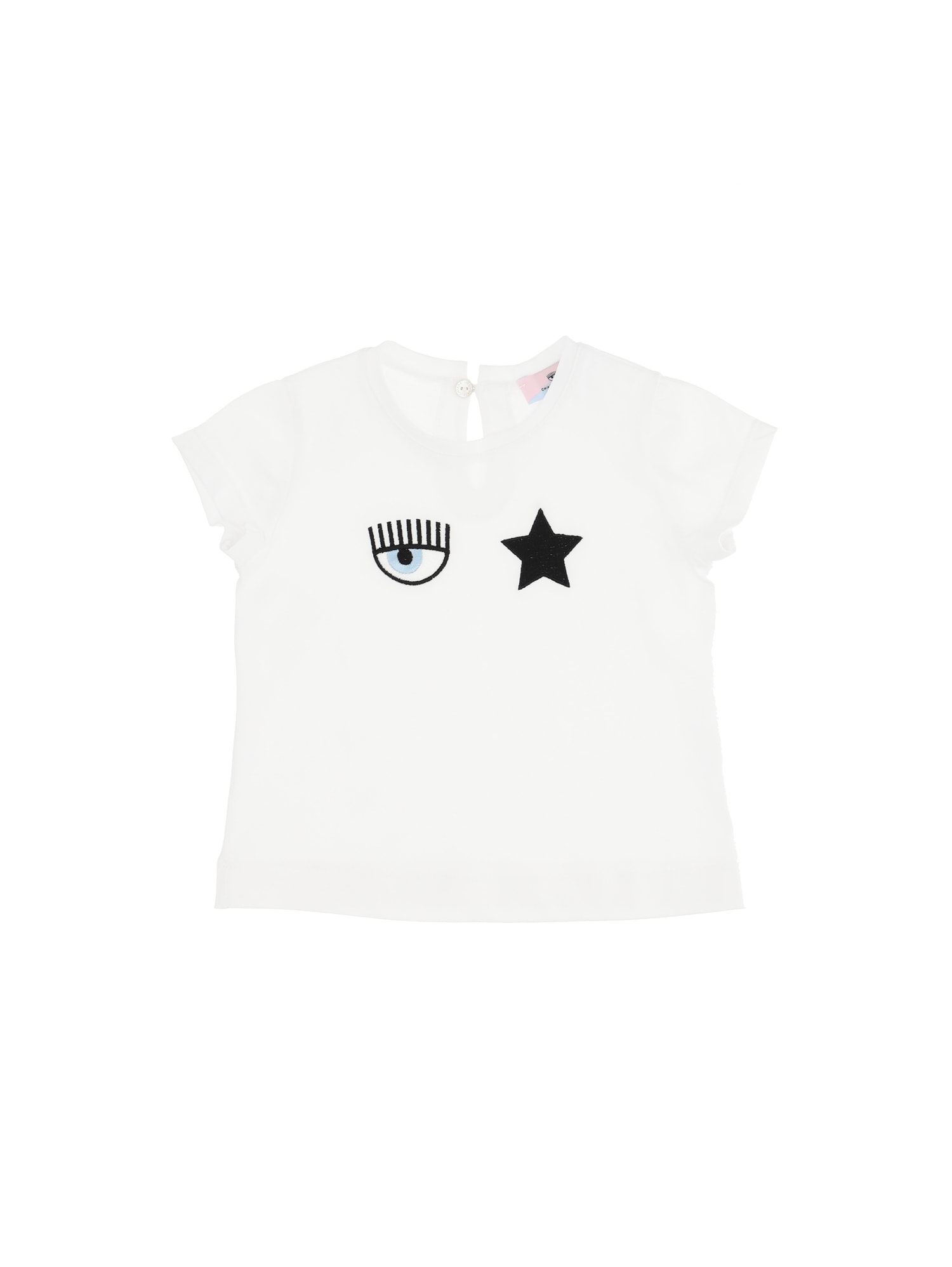 Chiara Ferragni White New Born T-shirt With Print