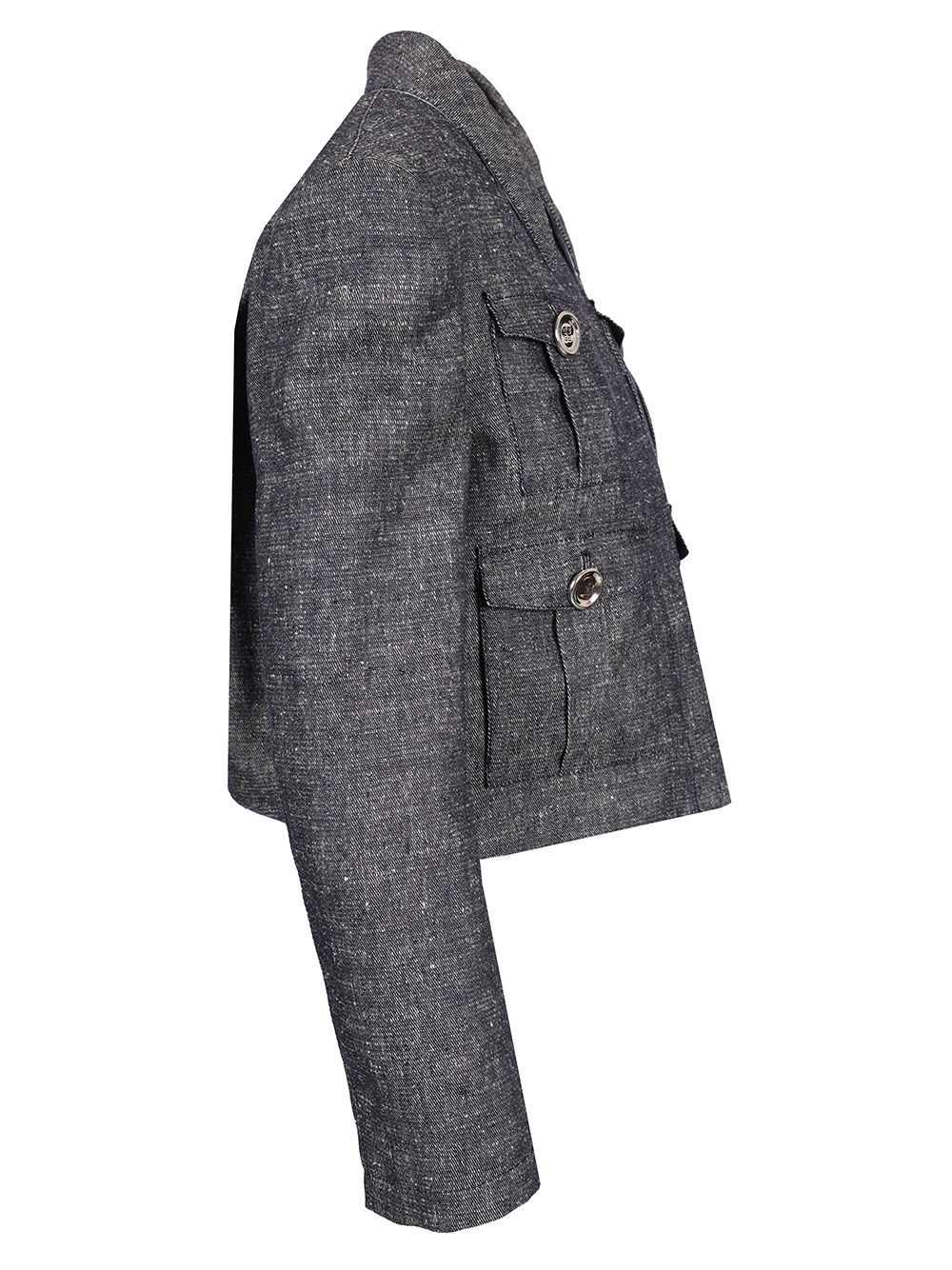 Shop Givenchy 4g Short Jacket In Blue