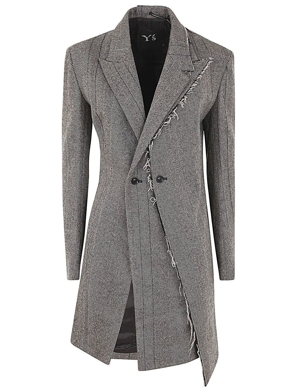 Y's Double Front Jacket In Grey