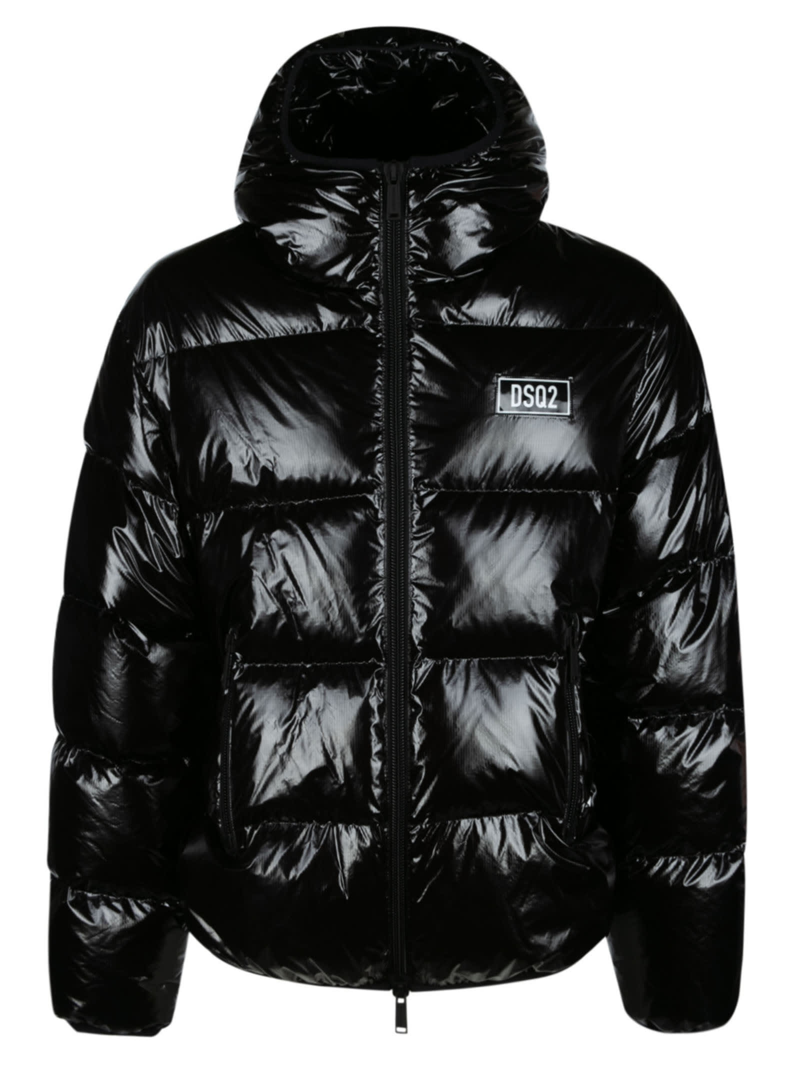 Dsquared2 Logo Patched Zip Padded Jacket