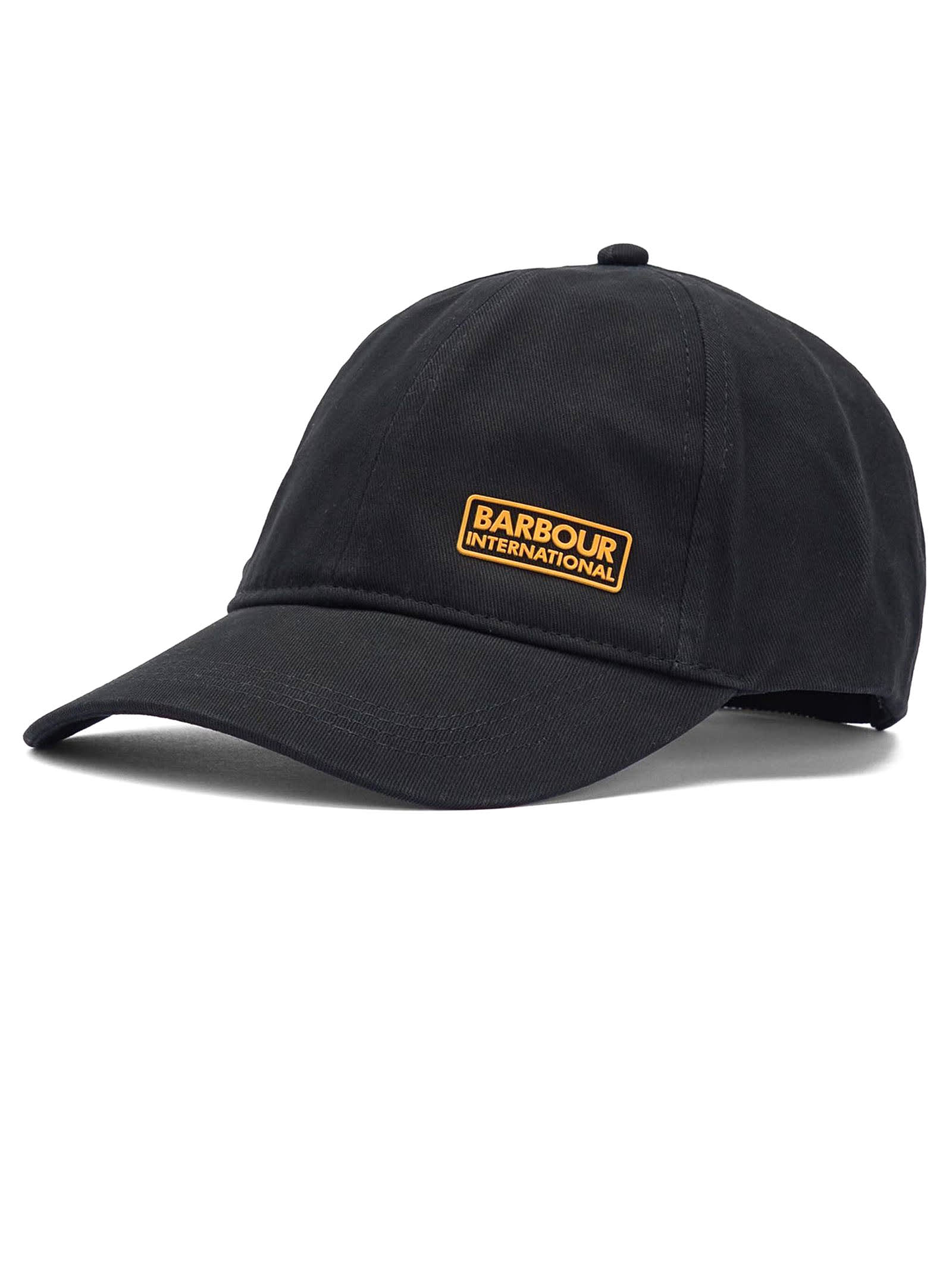 Shop Barbour International Logo Patch Baseball Cap In Black