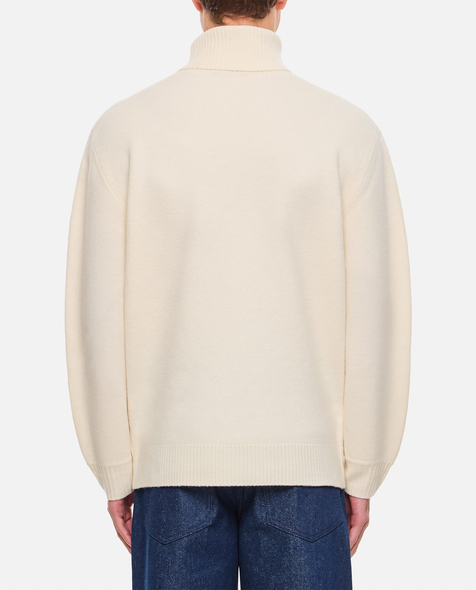Apc Logo-detail Turtleneck Sweater In Neutral