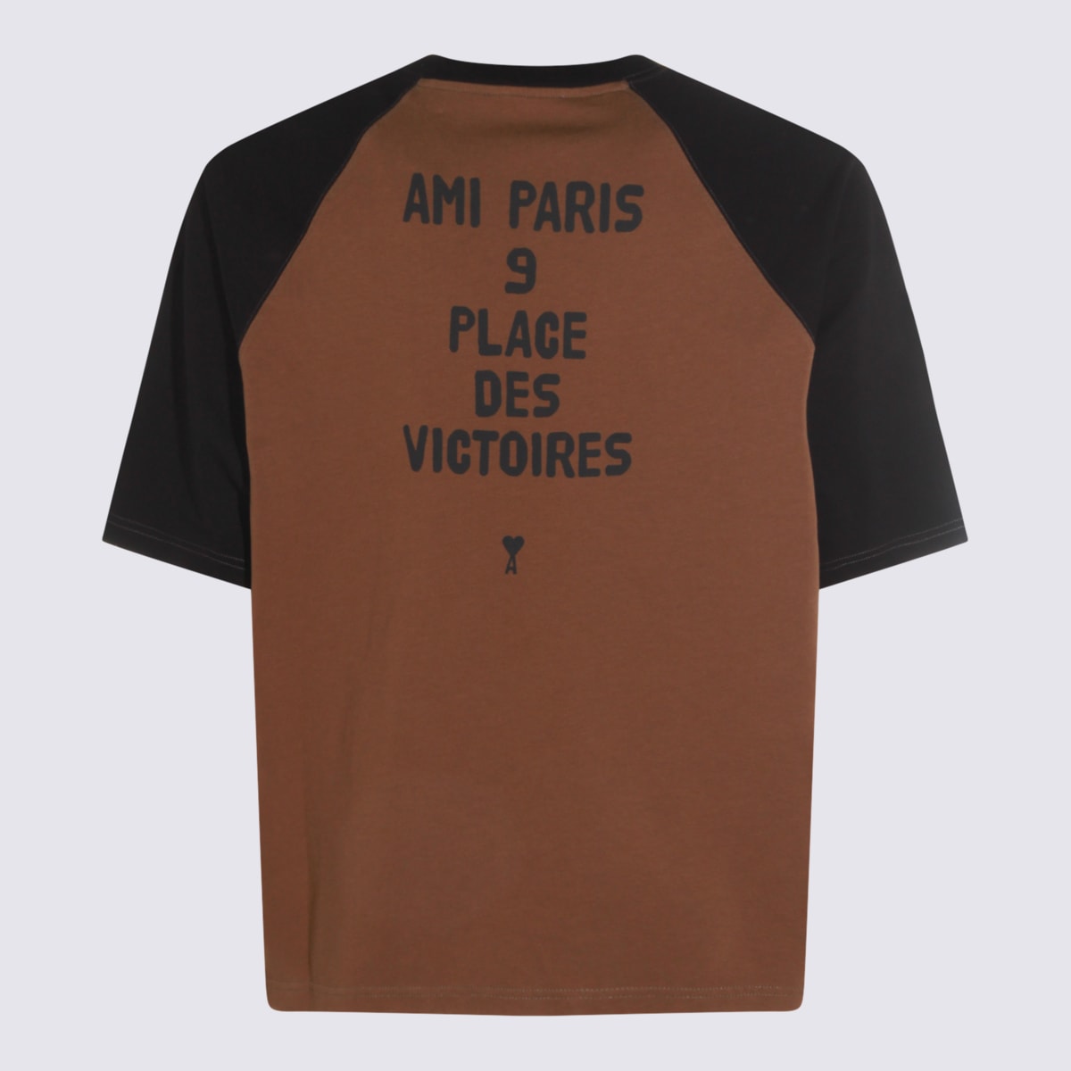 Ami Alexandre Mattiussi Ami Paris Men Cotton Colorblock T-shirt In Gold