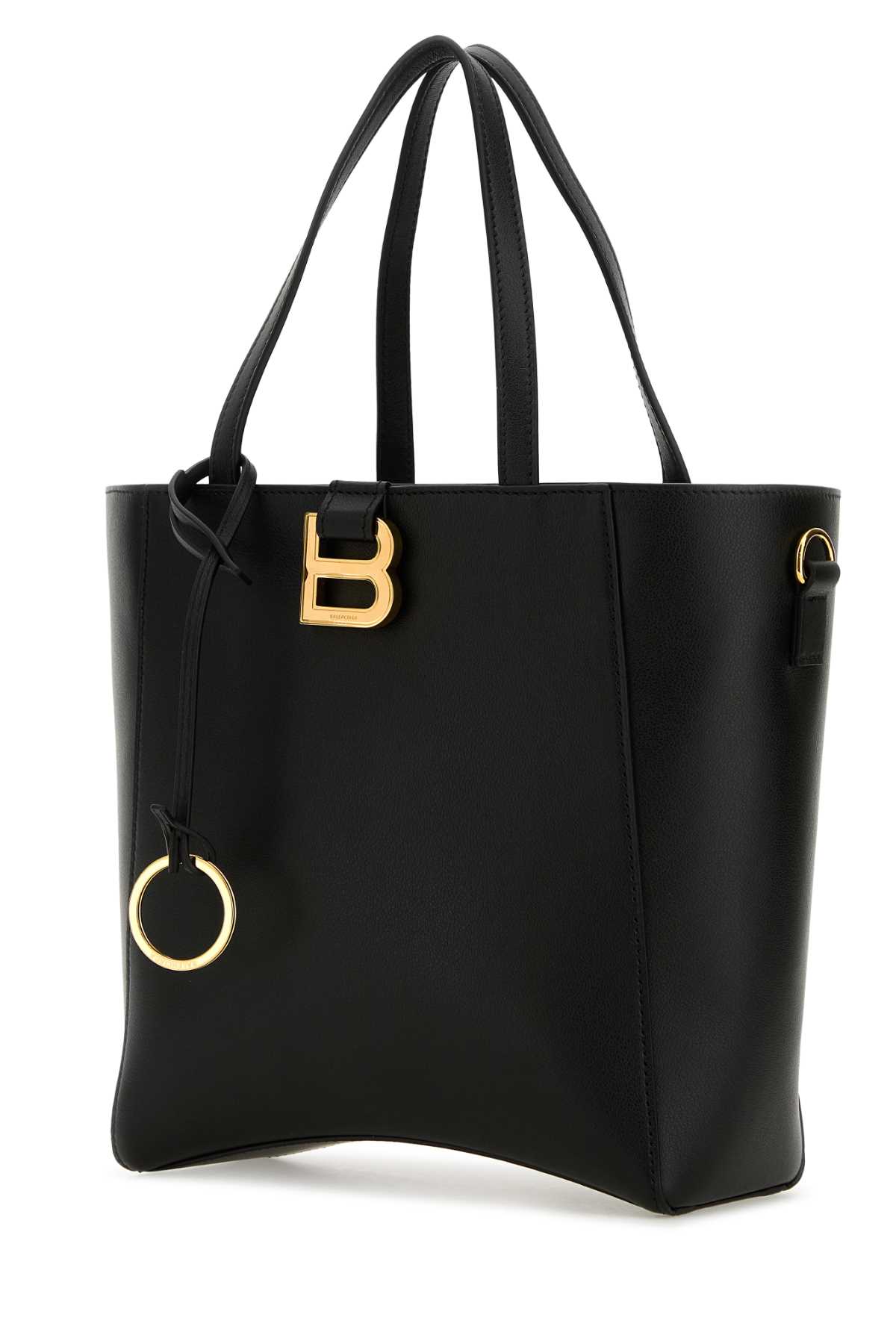 Balenciaga Black Hourglass Tote In Black
