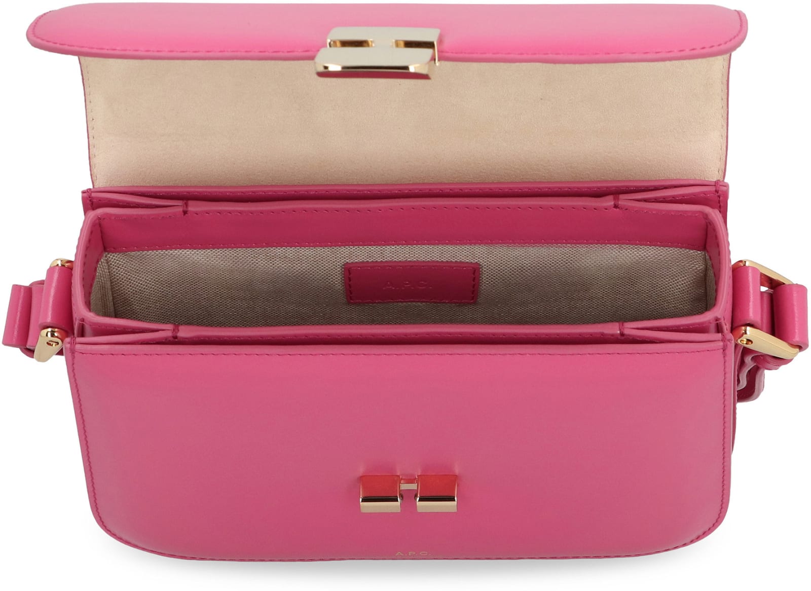 Shop Apc Grace Leather Crossbody Bag In Pink