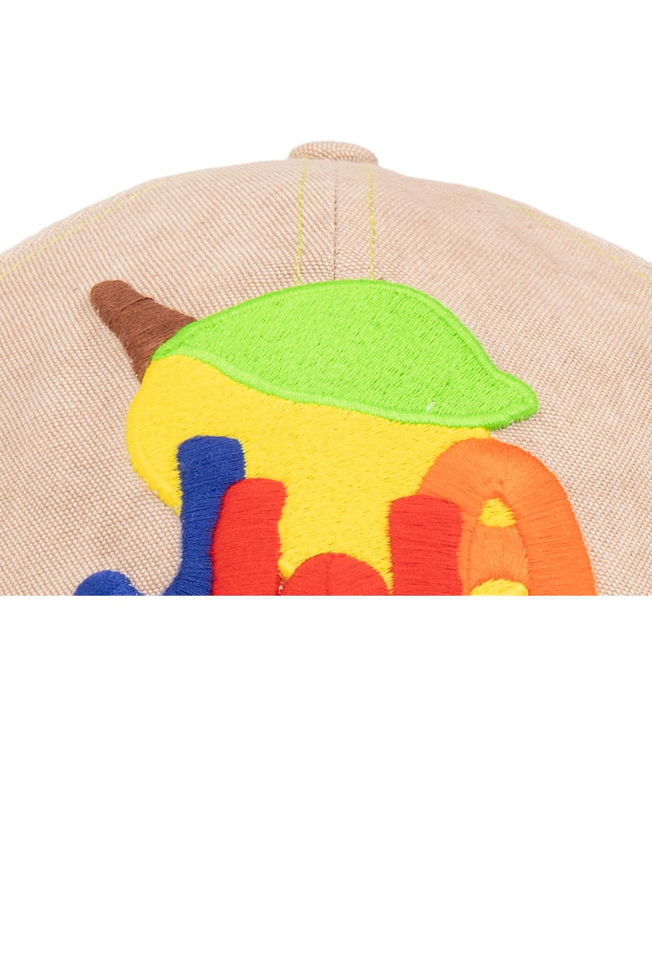 Shop Jw Anderson Patched Baseball Cap In Beige