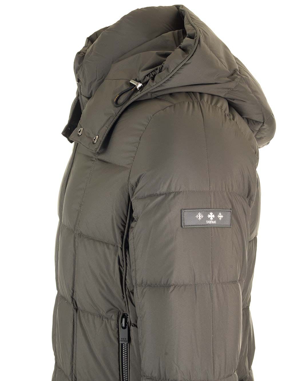 Shop Tatras Short Gesso Down Jacket In Grey