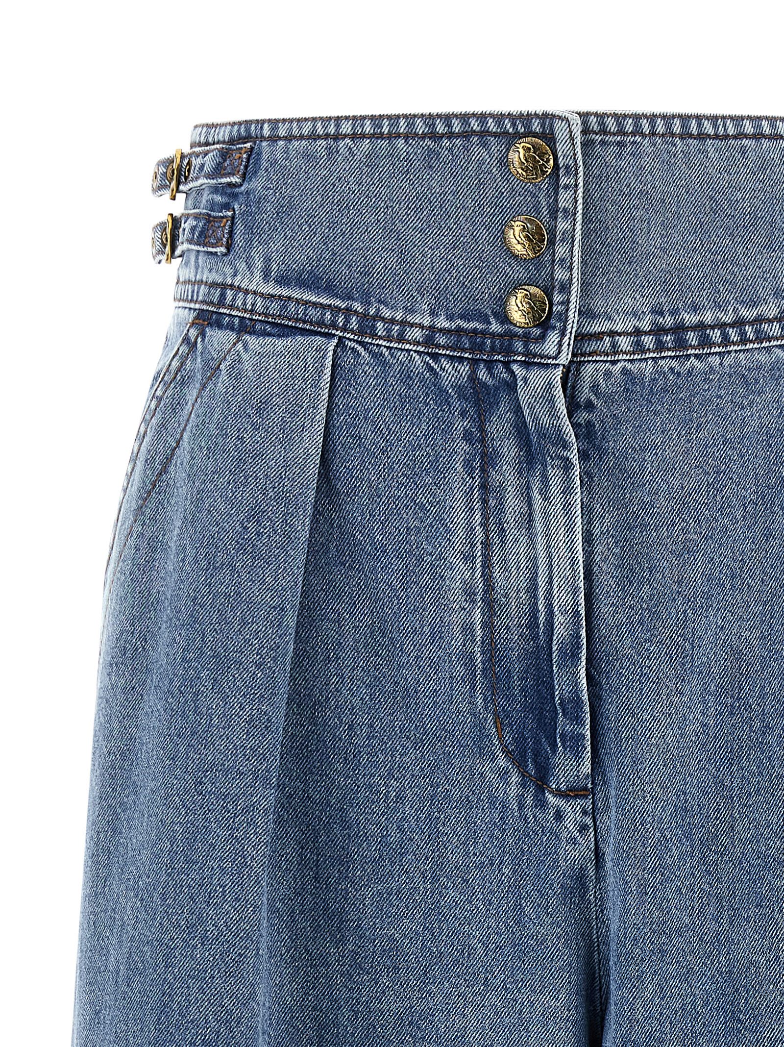 Zimmermann Denim Culotte Jeans In Blue