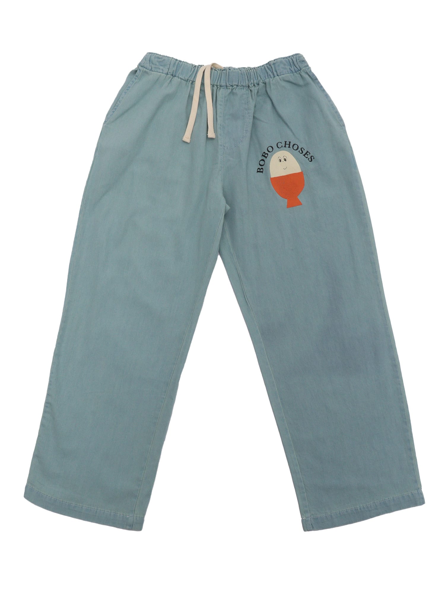 Bobo Choses Morning Egg Light Denim Pants In Light Blue