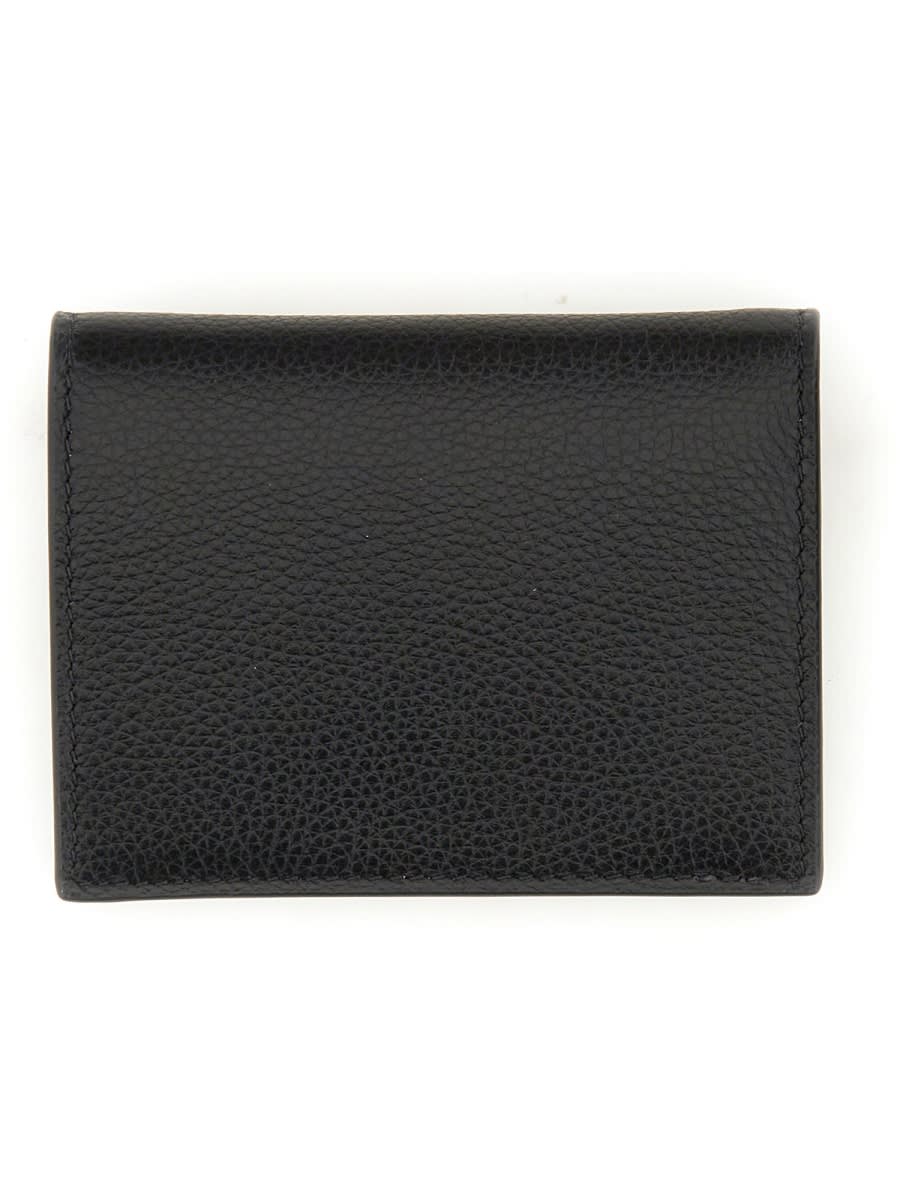 Marni Textured Wallet With Logo Detail In Black