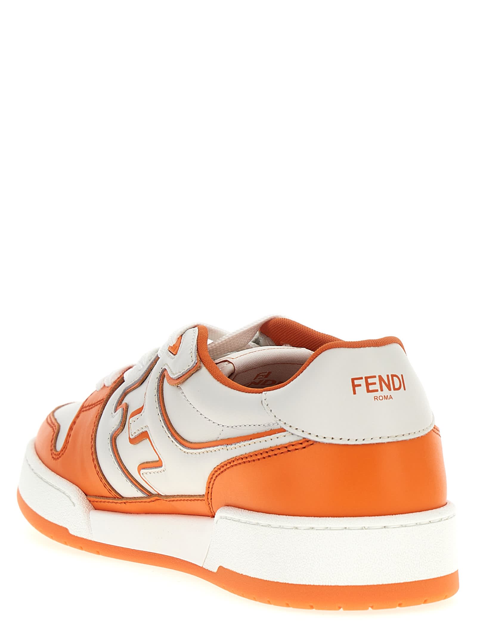 Shop Fendi Match Sneakers In White