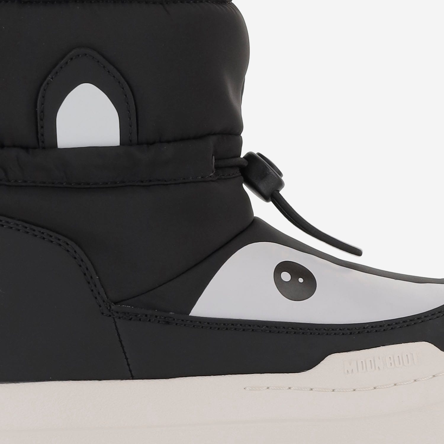 Moon Boot Park Strap Panda Face Snow Boots In Black