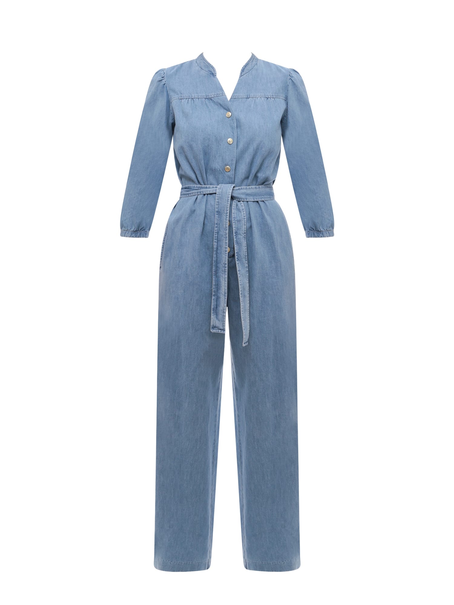Shop Apc Jumpsuit In Gnawed Blue