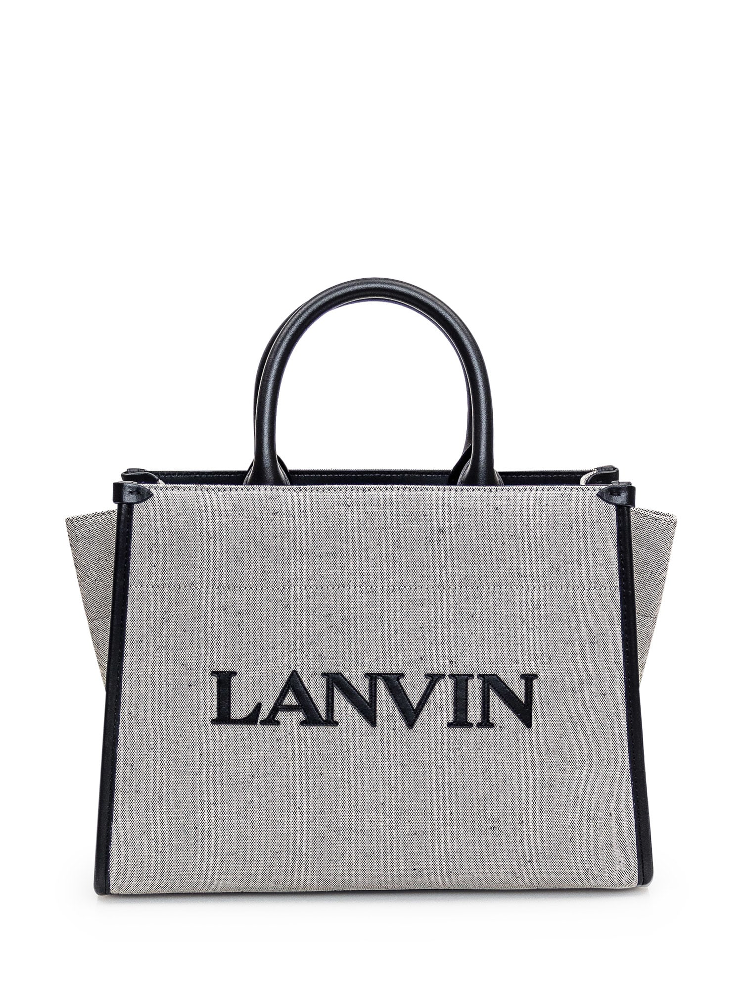 Lanvin Tote Bag In Beige/black