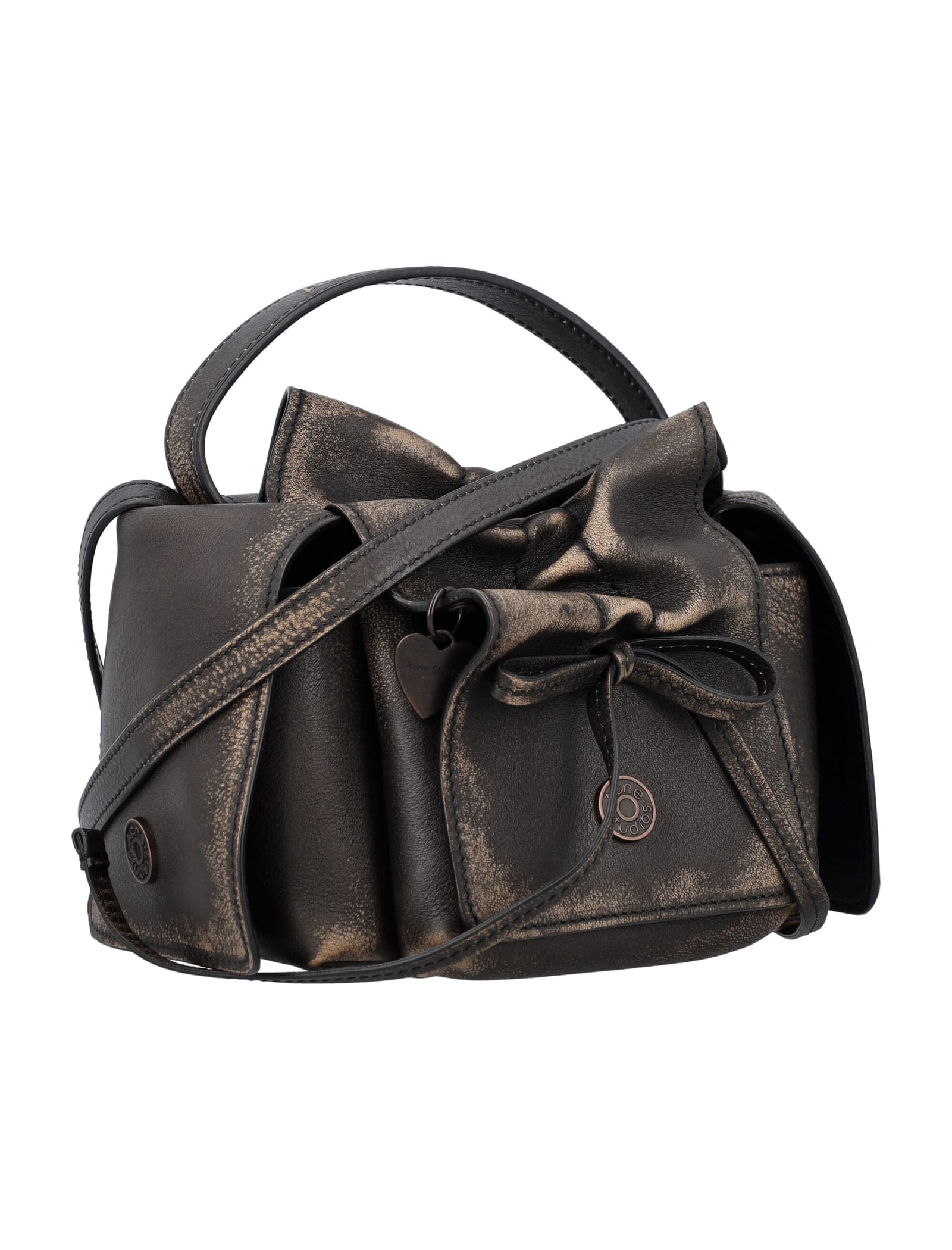 Acne Studios Multipocket Vintage Mini Bag In Dark Brown Beige