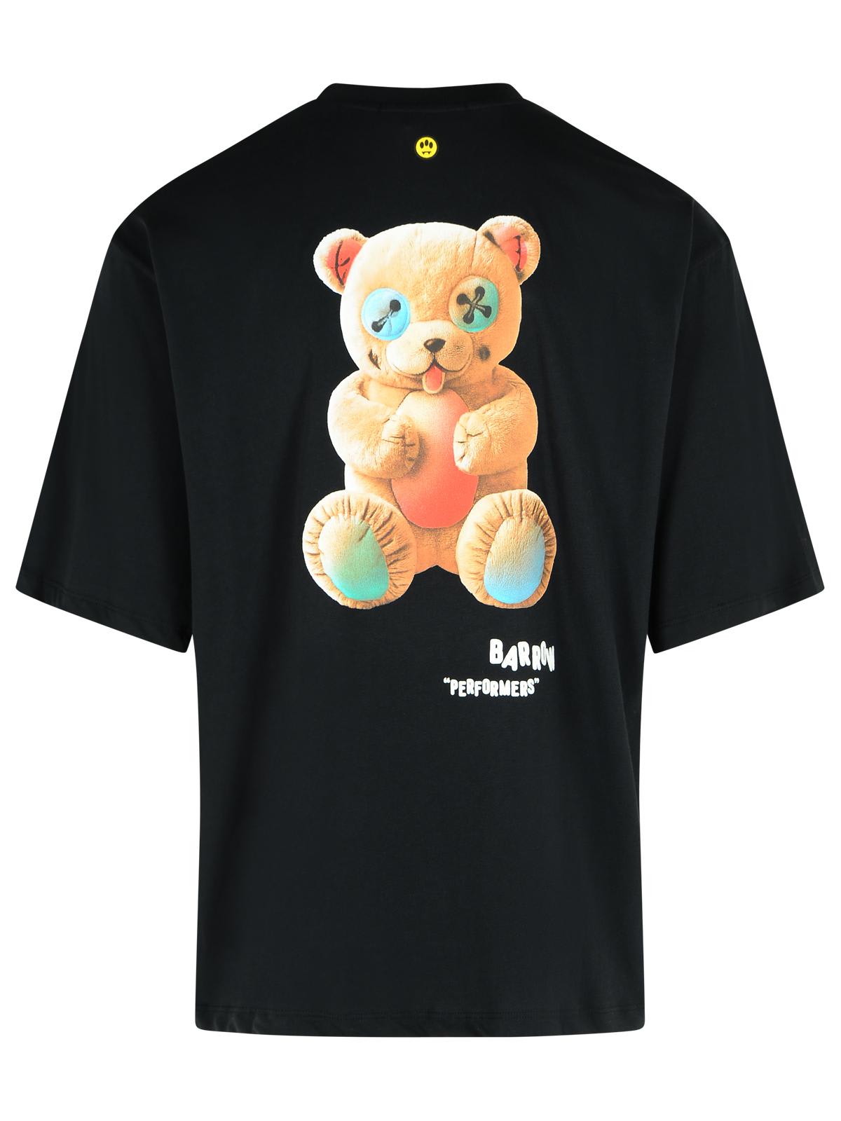 Barrow Black Cotton T-shirt In Black