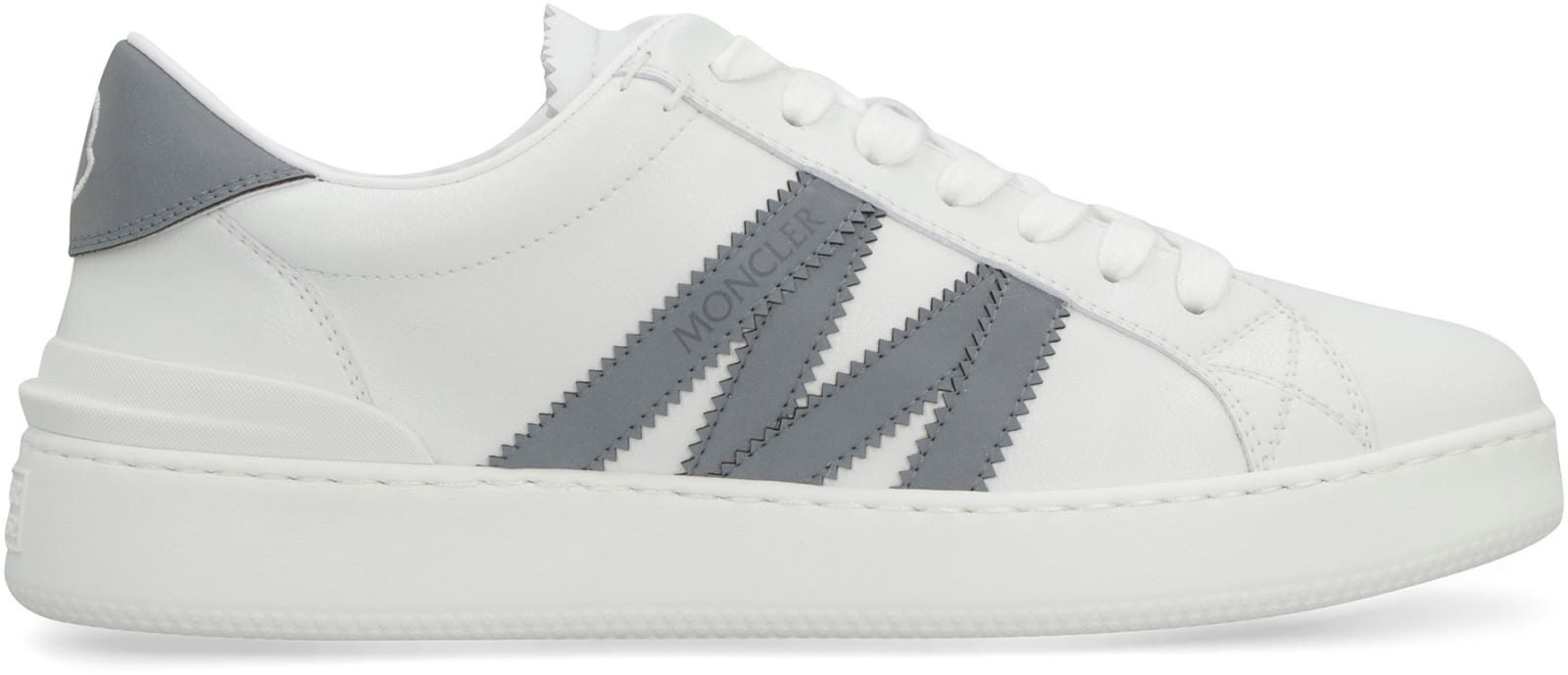 Moncler Monaco Bicolor Low-top Sneakers In White