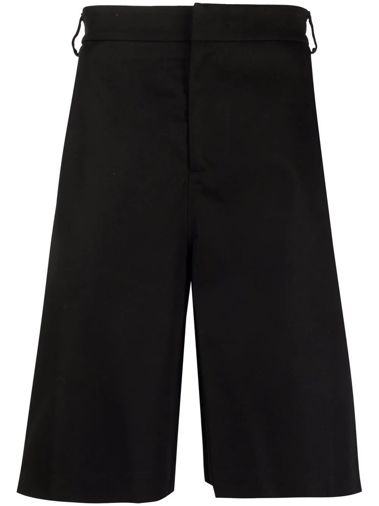 FourTwoFour on Fairfax Jet-black Cotton Shorts