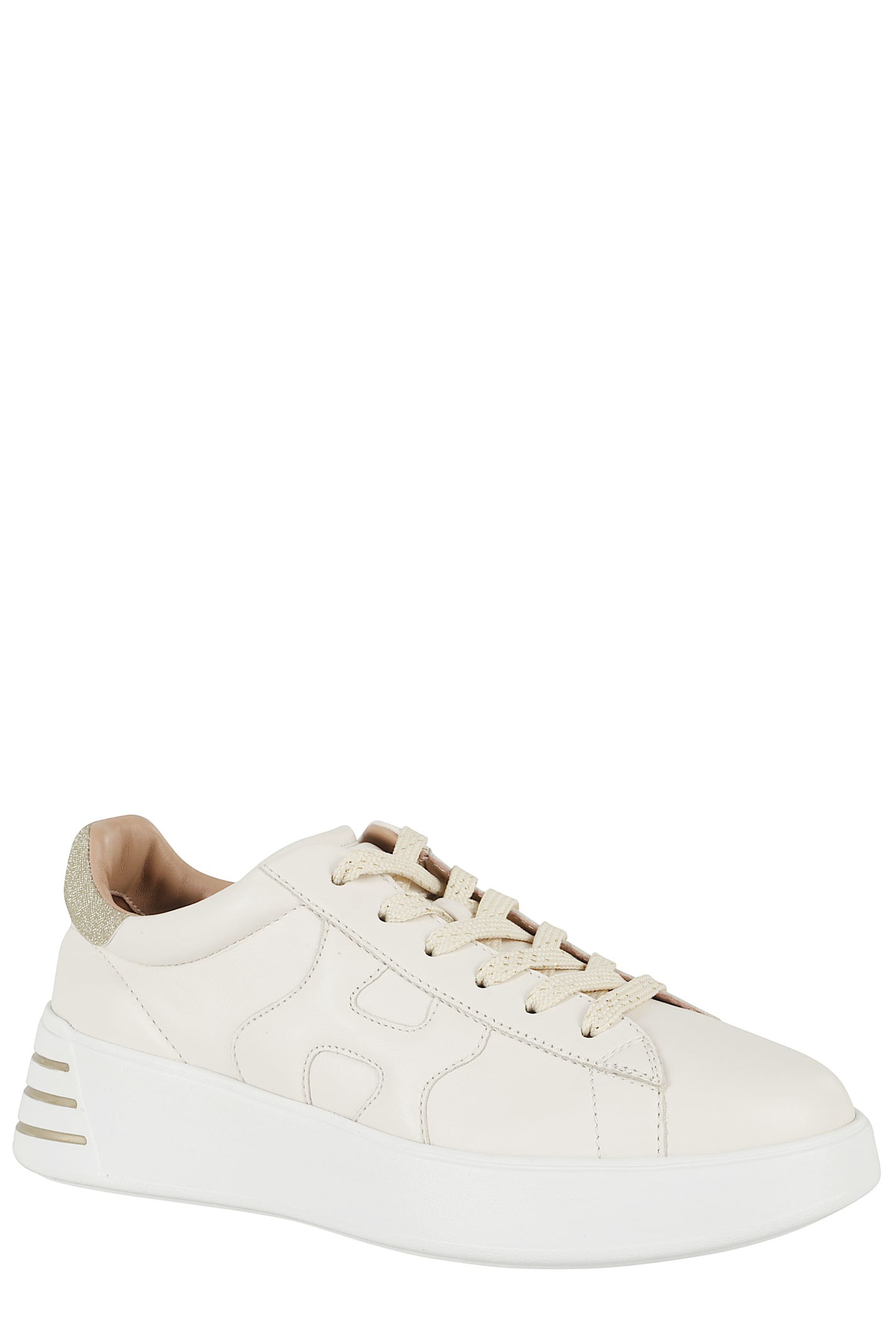 Hogan Rebel Platform Sole Low-top Sneakers In White