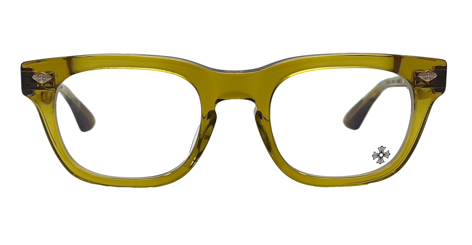 Shop Chrome Hearts Baggins - Malt Rx Glasses In Yellow