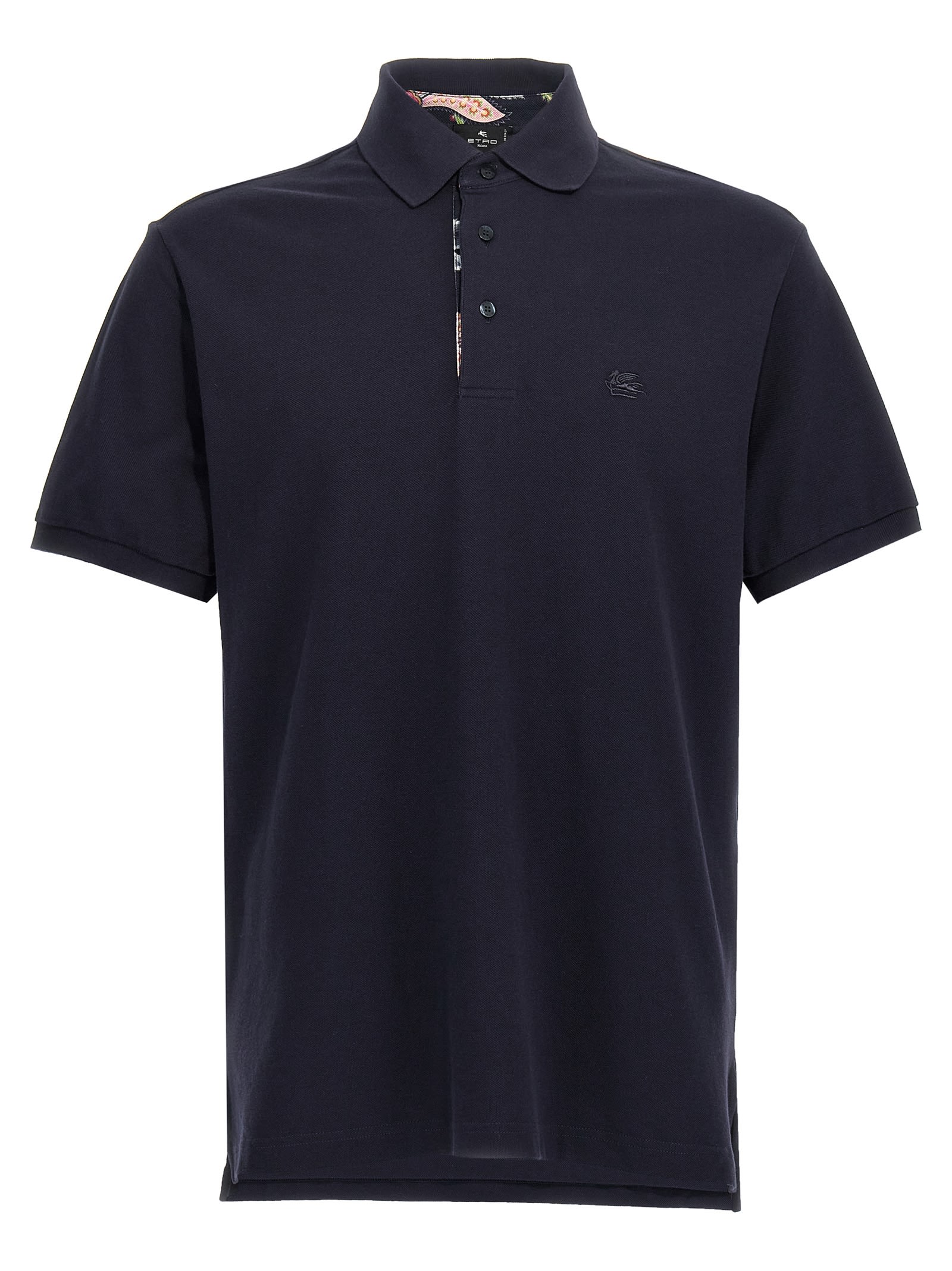 Shop Etro Pegaso Polo Shirt In Blue