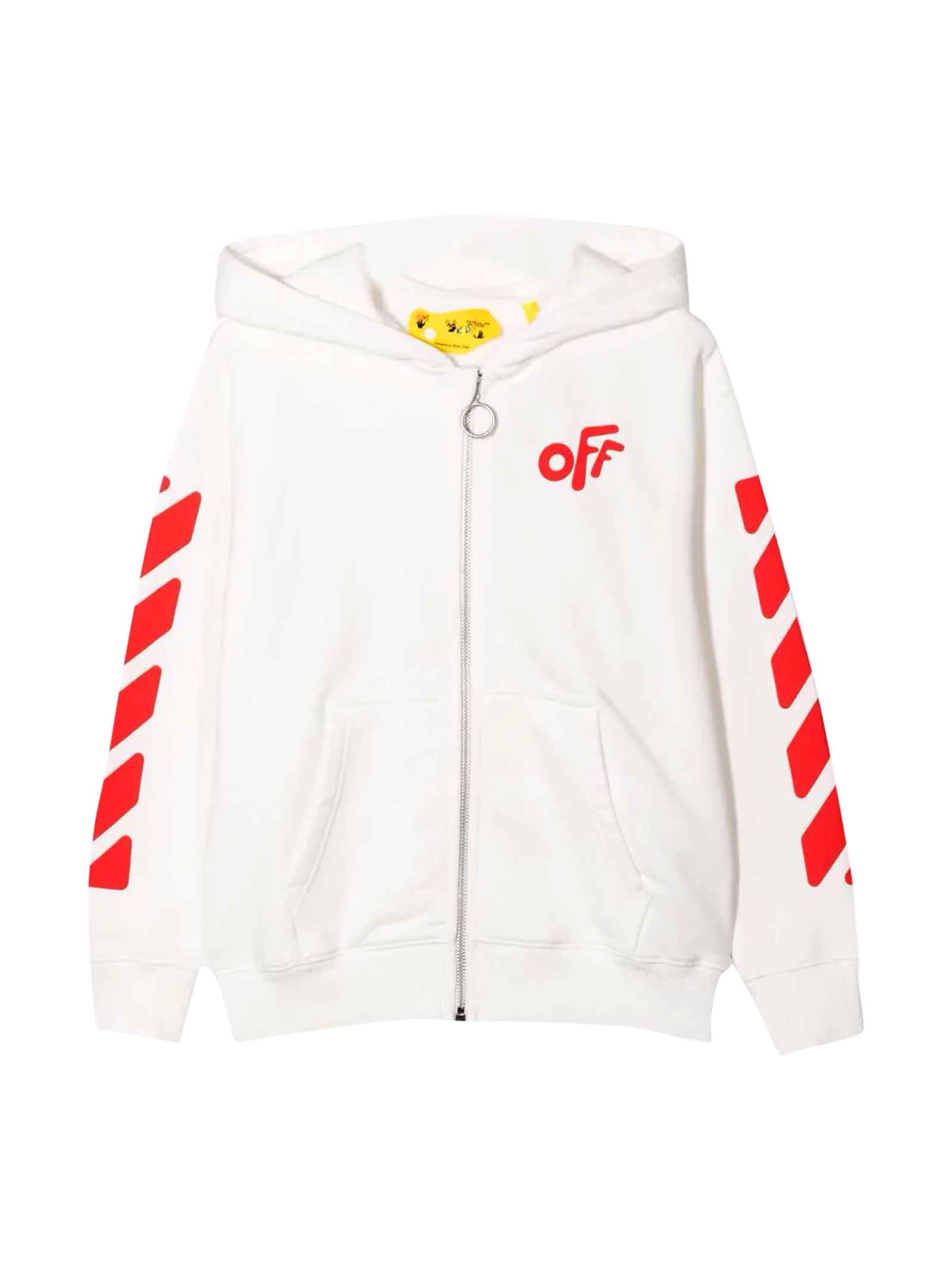 Off-White White Sweatshirt With Red Print