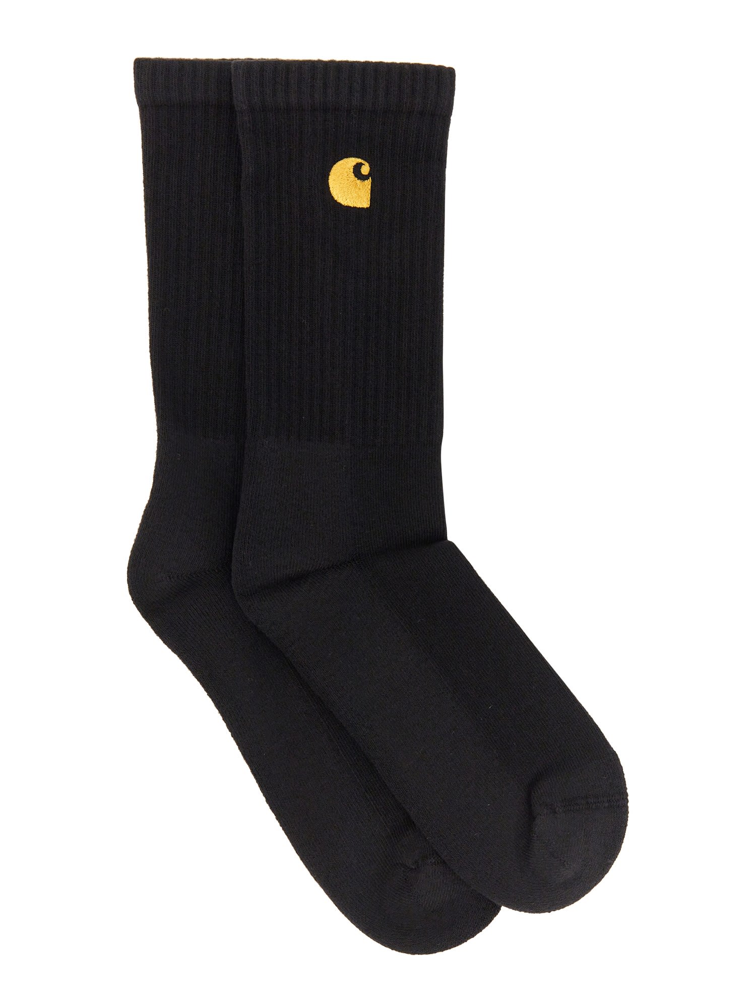 Carhartt Socks With Logo Embroidery In Black