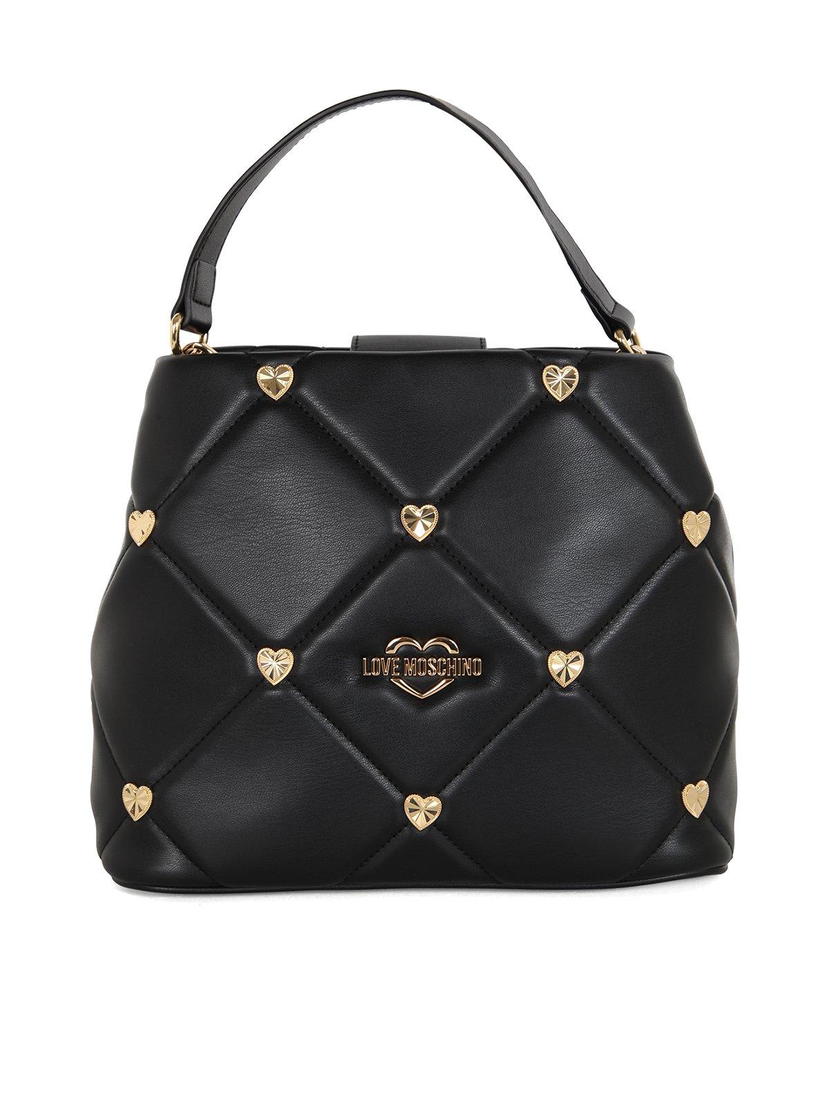 Love Moschino Heart Stud Embellished Tote Bag