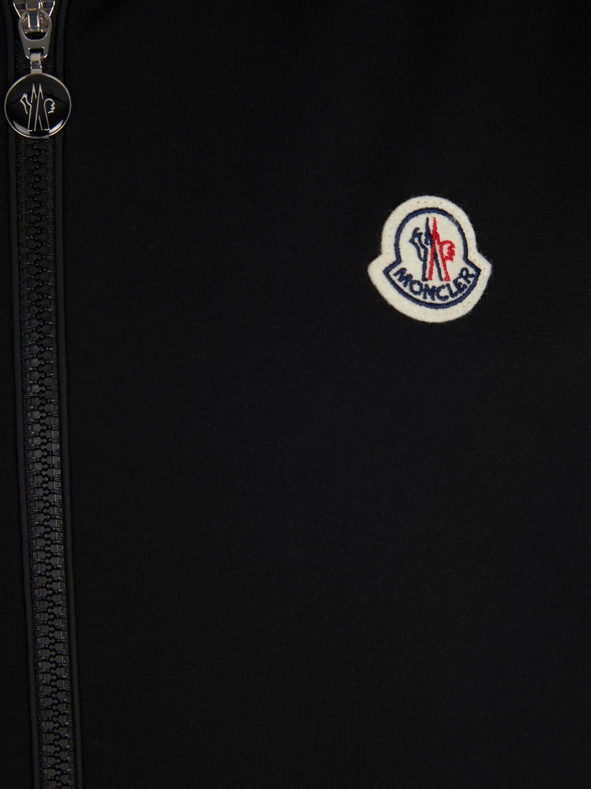 Shop Moncler Tricot Logo Cardigan In Black