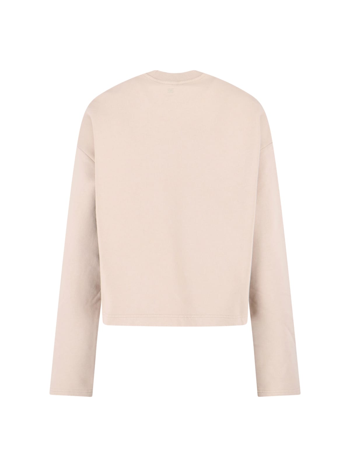 Ami Alexandre Mattiussi Ribbed Knitwear Sweater With Long Sleeves In Neutral