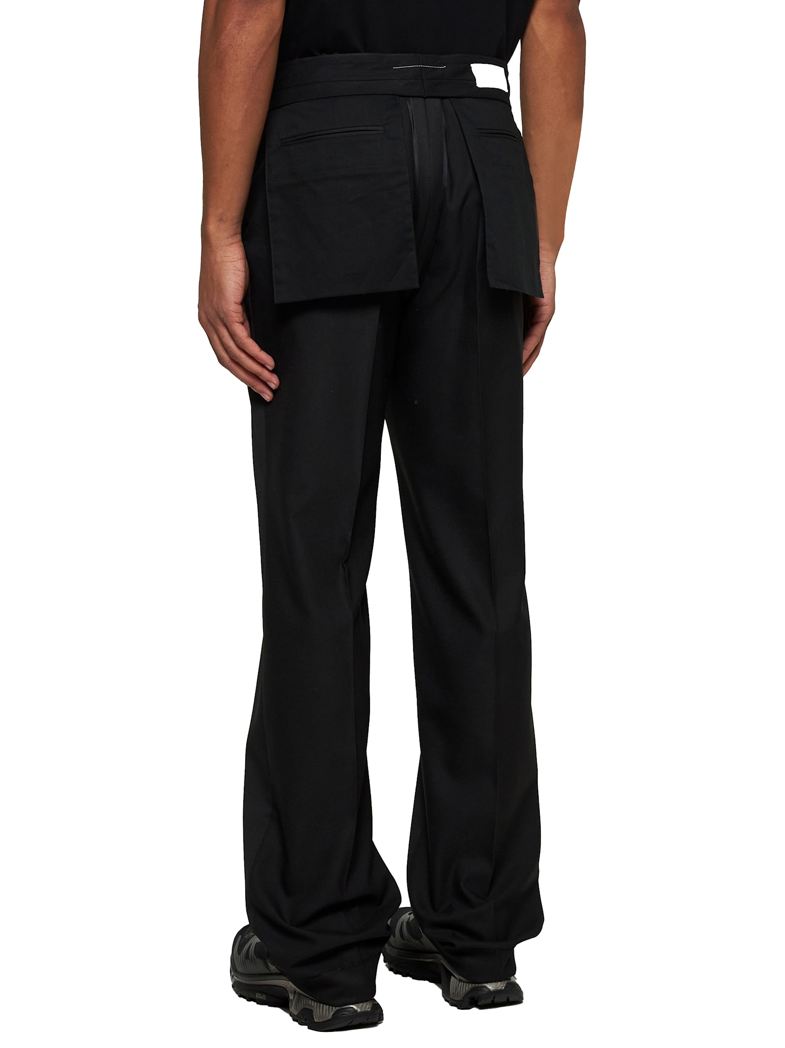 Mm6 Maison Margiela Straight-leg Tailored Trousers In Black